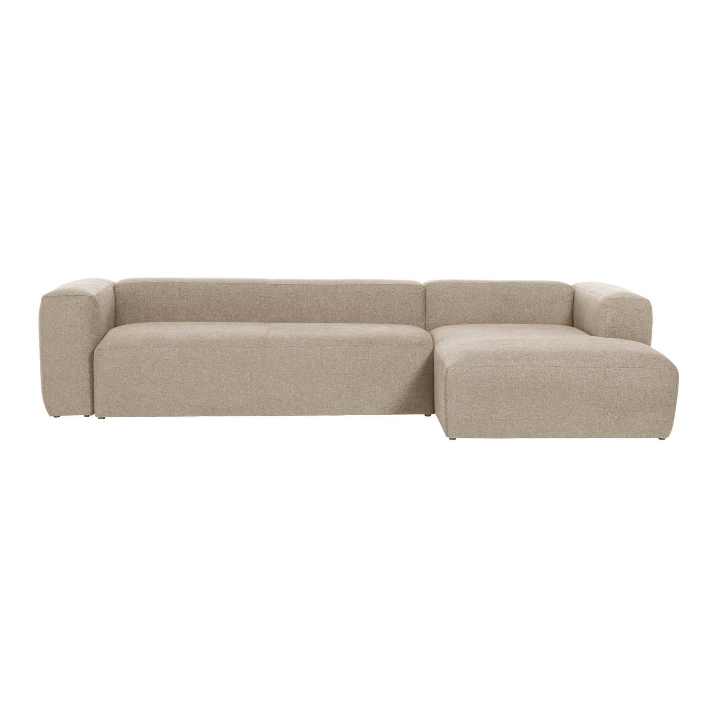 Narożnik 4-osobowy prawostronny BLOK beżowy szenil La Forma Eye on Design