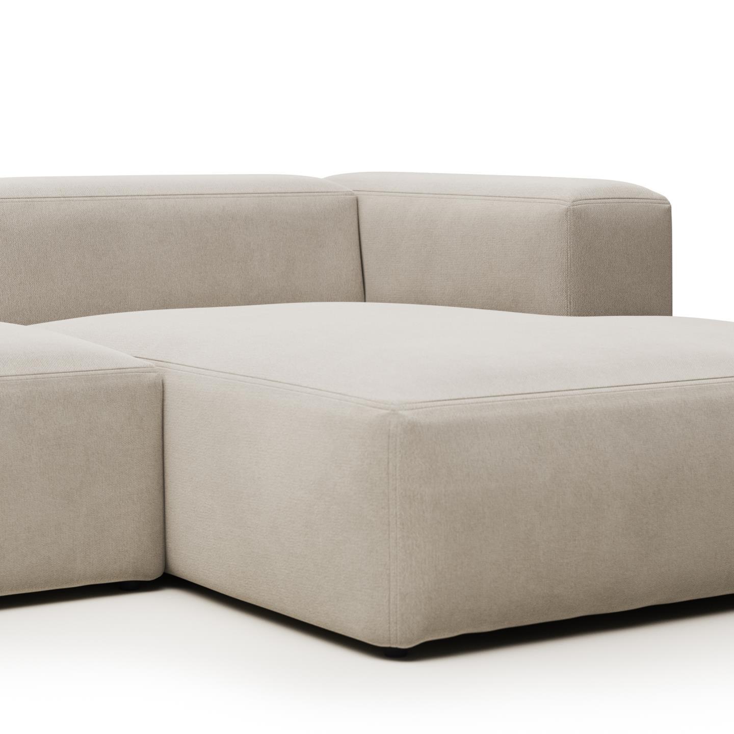 Narożnik 4-osobowy prawostronny BLOK beżowy szenil La Forma Eye on Design