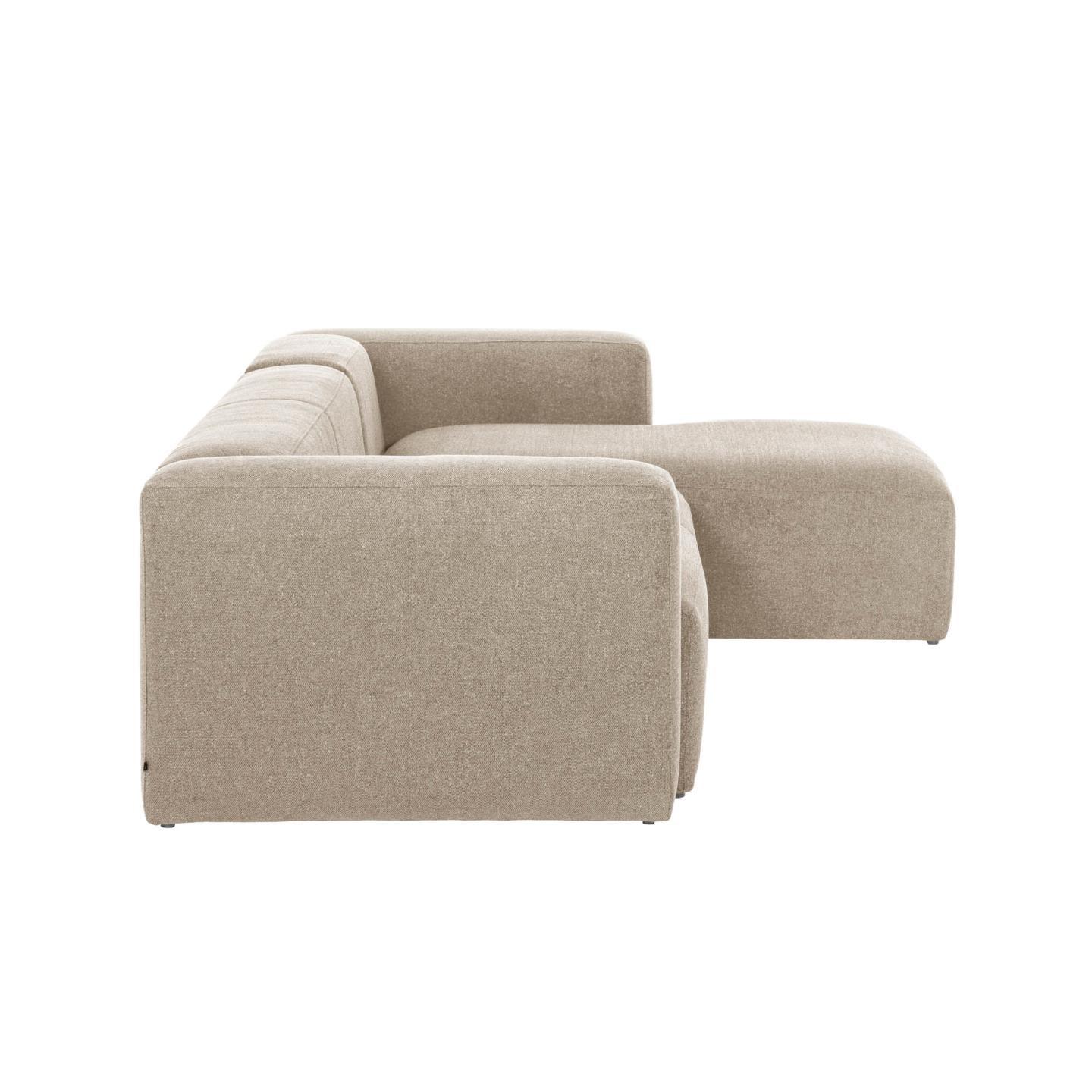 Narożnik 4-osobowy prawostronny BLOK beżowy szenil La Forma Eye on Design