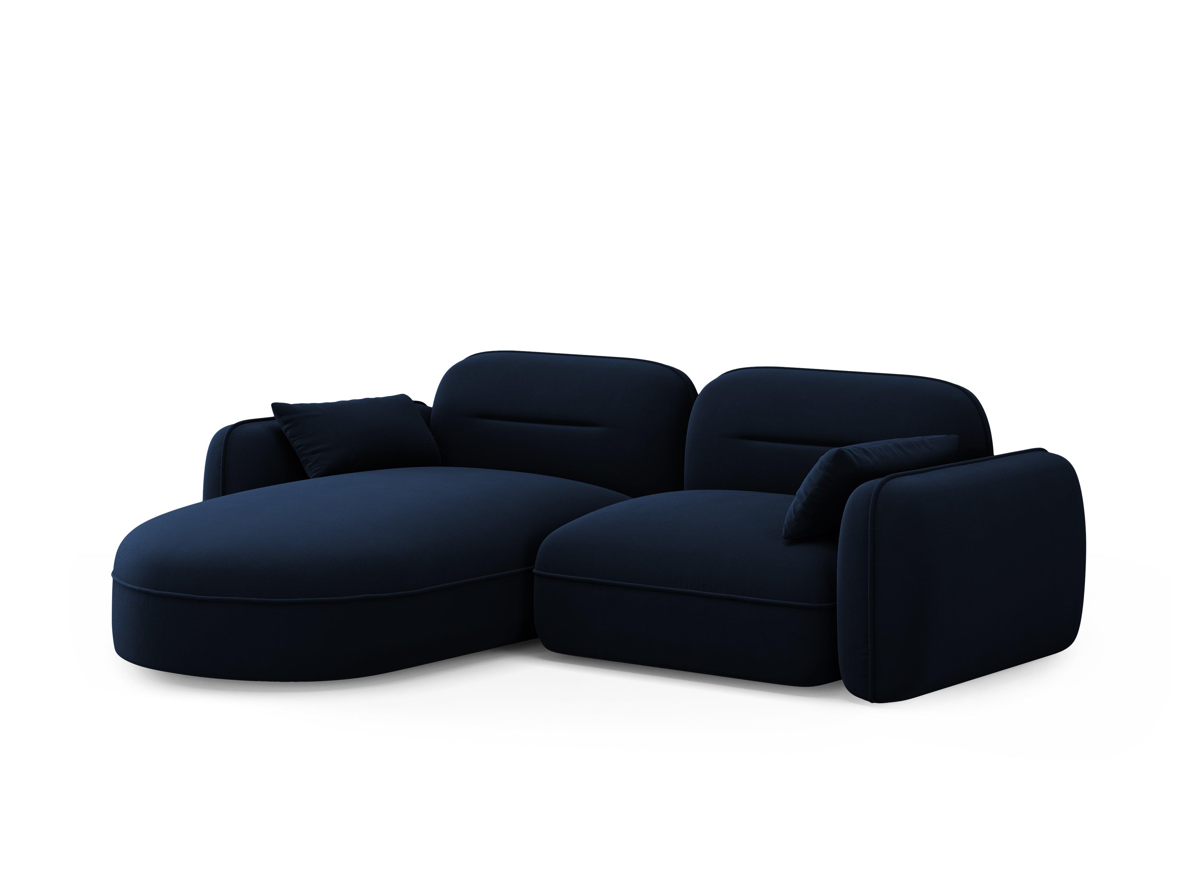 Narożnik modułowy aksamitny lewostronny 3-osobowy SYDNEY granat królewski Cosmopolitan Design Eye on Design