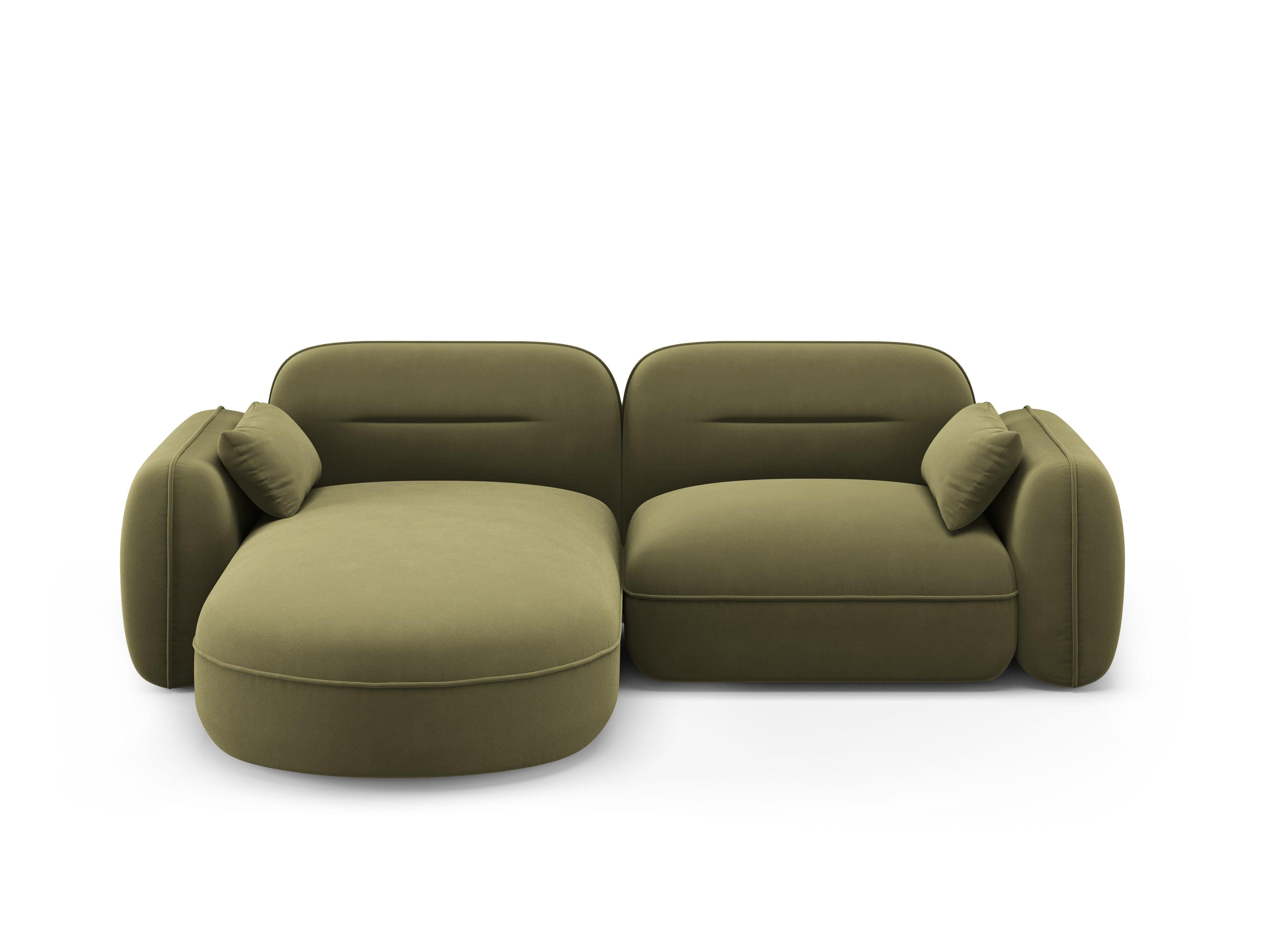 Narożnik modułowy aksamitny lewostronny 3-osobowy SYDNEY jasnozielony Cosmopolitan Design Eye on Design