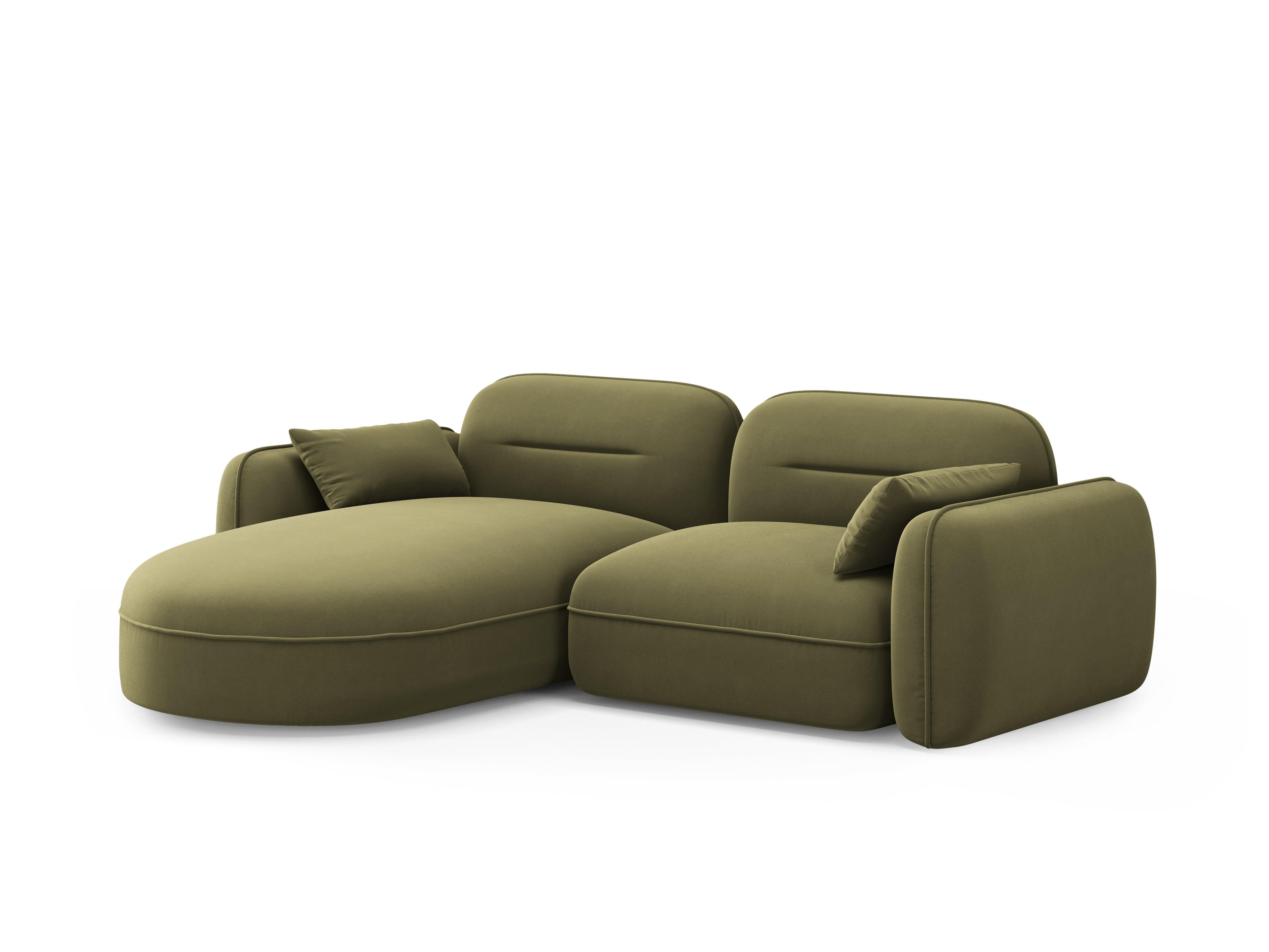 Narożnik modułowy aksamitny lewostronny 3-osobowy SYDNEY jasnozielony Cosmopolitan Design Eye on Design