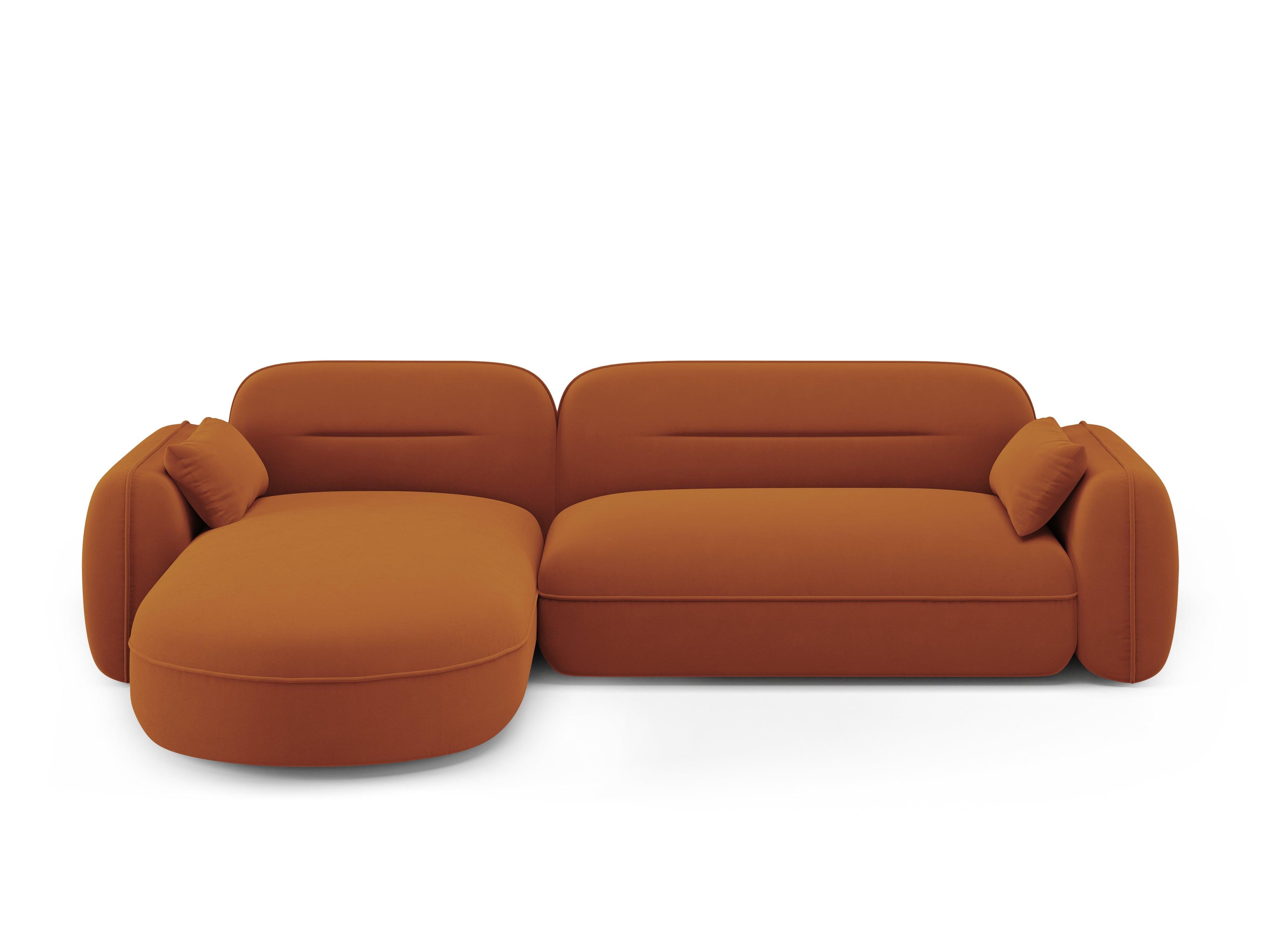 Narożnik modułowy aksamitny lewostronny 3,5-osobowy SYDNEY terracotta Cosmopolitan Design Eye on Design