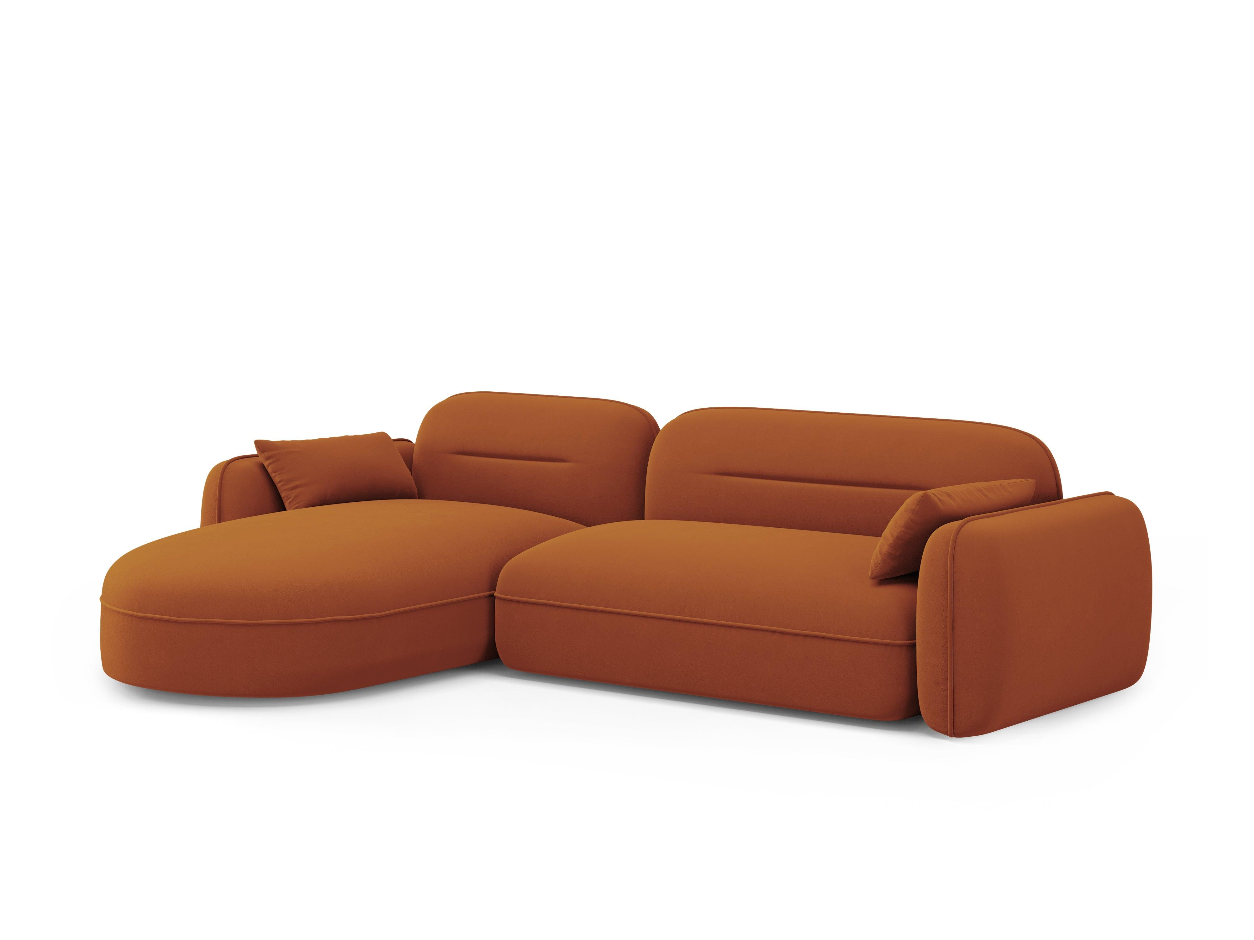 Narożnik modułowy aksamitny lewostronny 3,5-osobowy SYDNEY terracotta Cosmopolitan Design Eye on Design