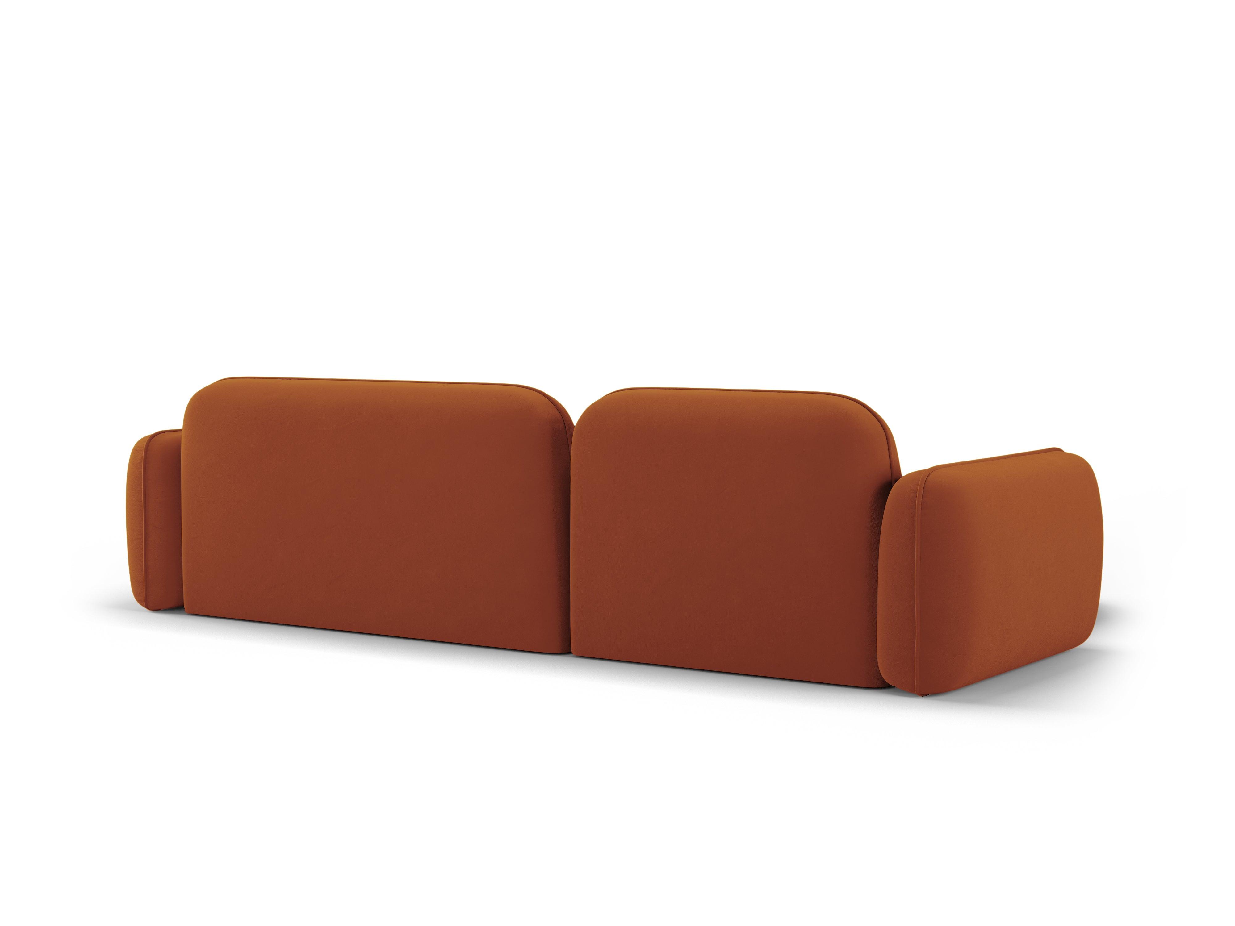 Narożnik modułowy aksamitny lewostronny 3,5-osobowy SYDNEY terracotta Cosmopolitan Design Eye on Design