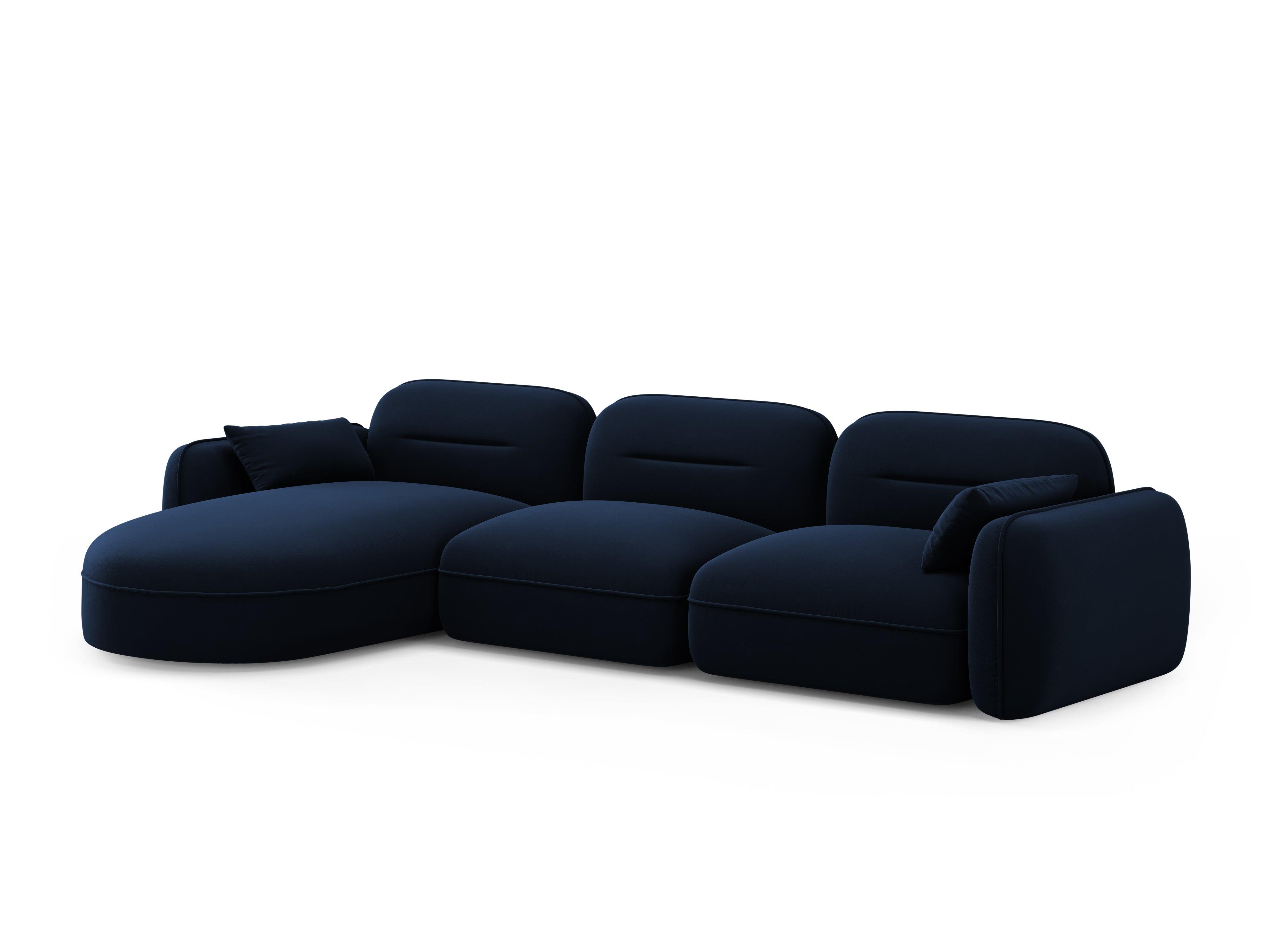 Narożnik modułowy aksamitny lewostronny 4-osobowy SYDNEY granat królewski Cosmopolitan Design Eye on Design