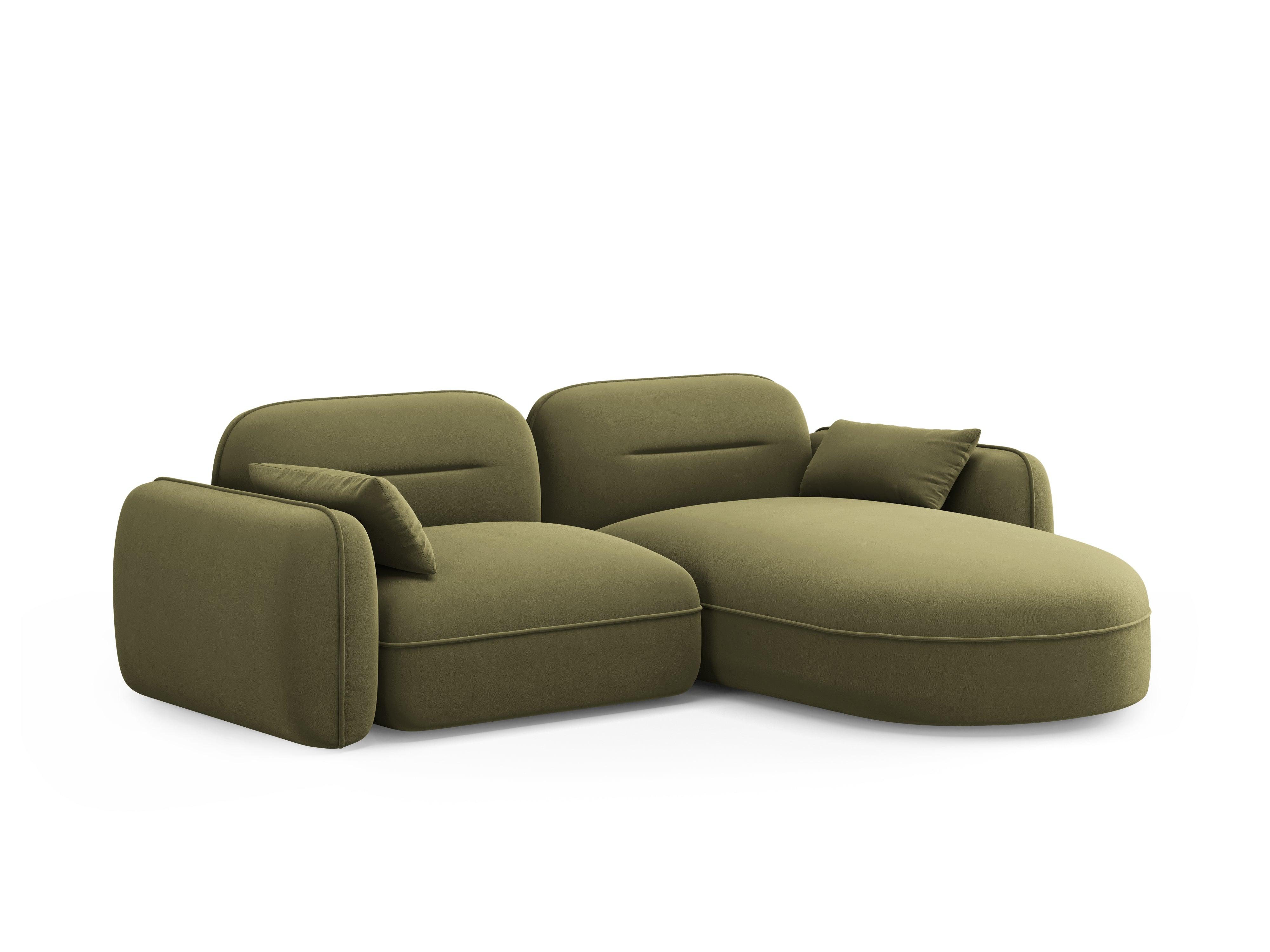 Narożnik modułowy aksamitny prawostronny 3-osobowy SYDNEY jasnozielony Cosmopolitan Design Eye on Design