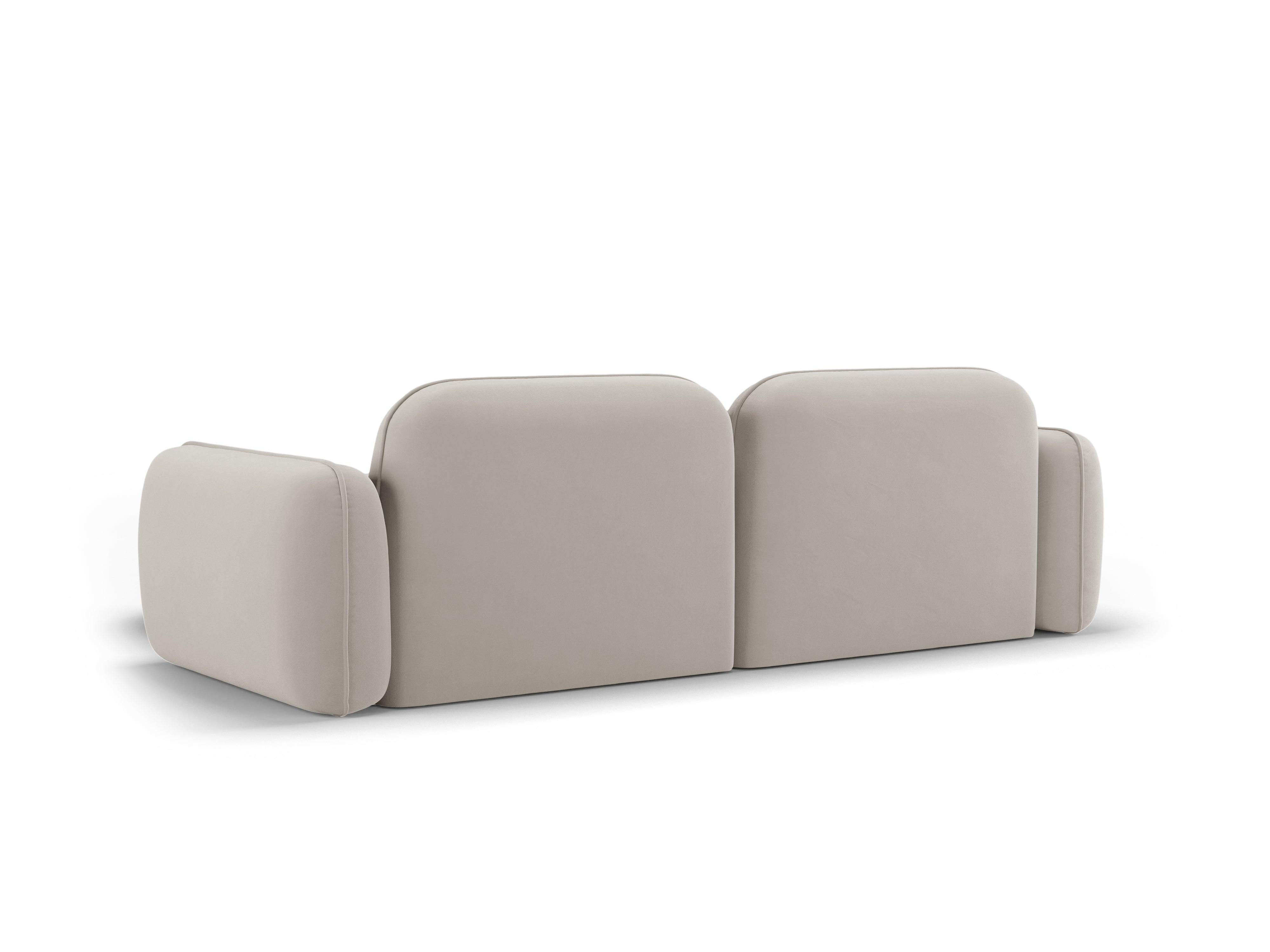 Narożnik modułowy aksamitny prawostronny 3-osobowy SYDNEY kość słoniowa Cosmopolitan Design Eye on Design