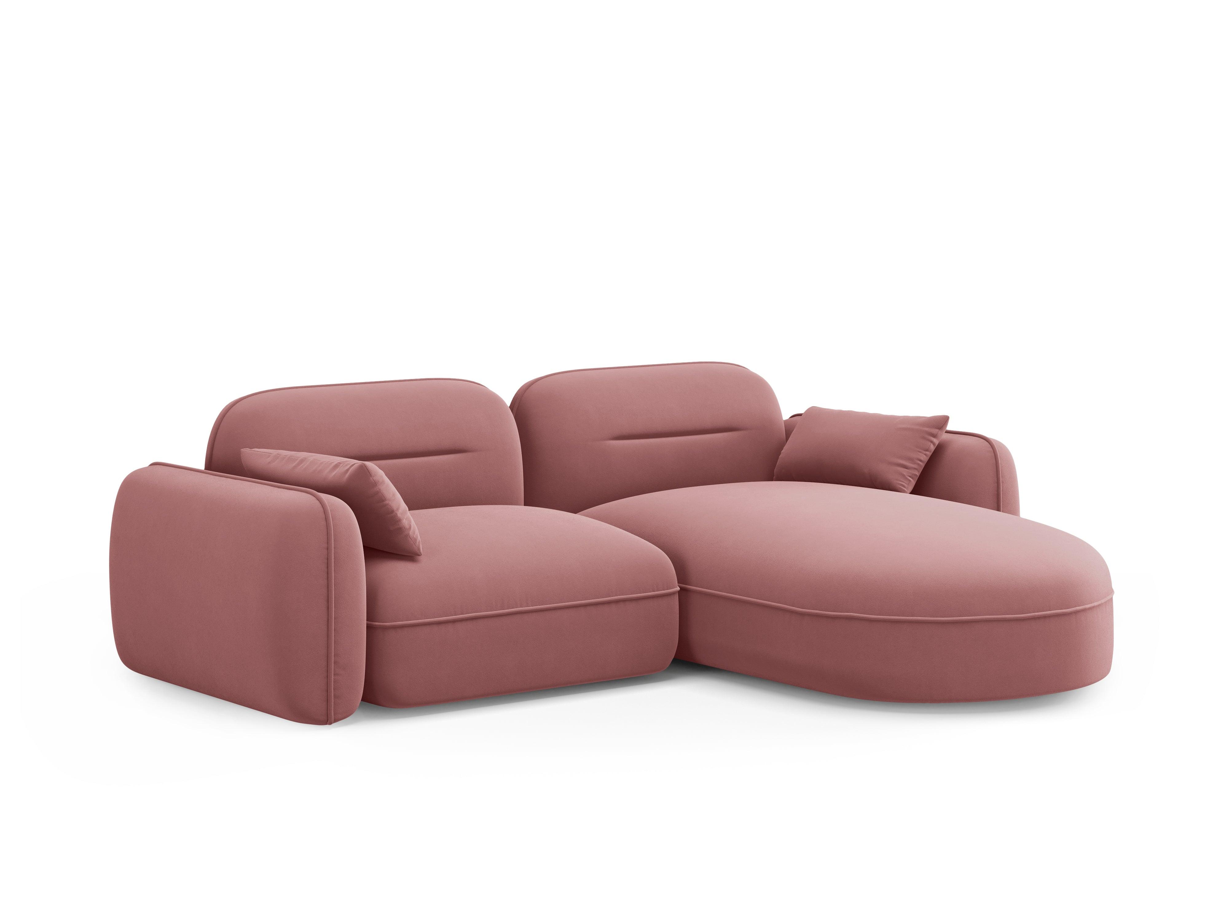 Narożnik modułowy aksamitny prawostronny 3-osobowy SYDNEY łososiowy Cosmopolitan Design Eye on Design