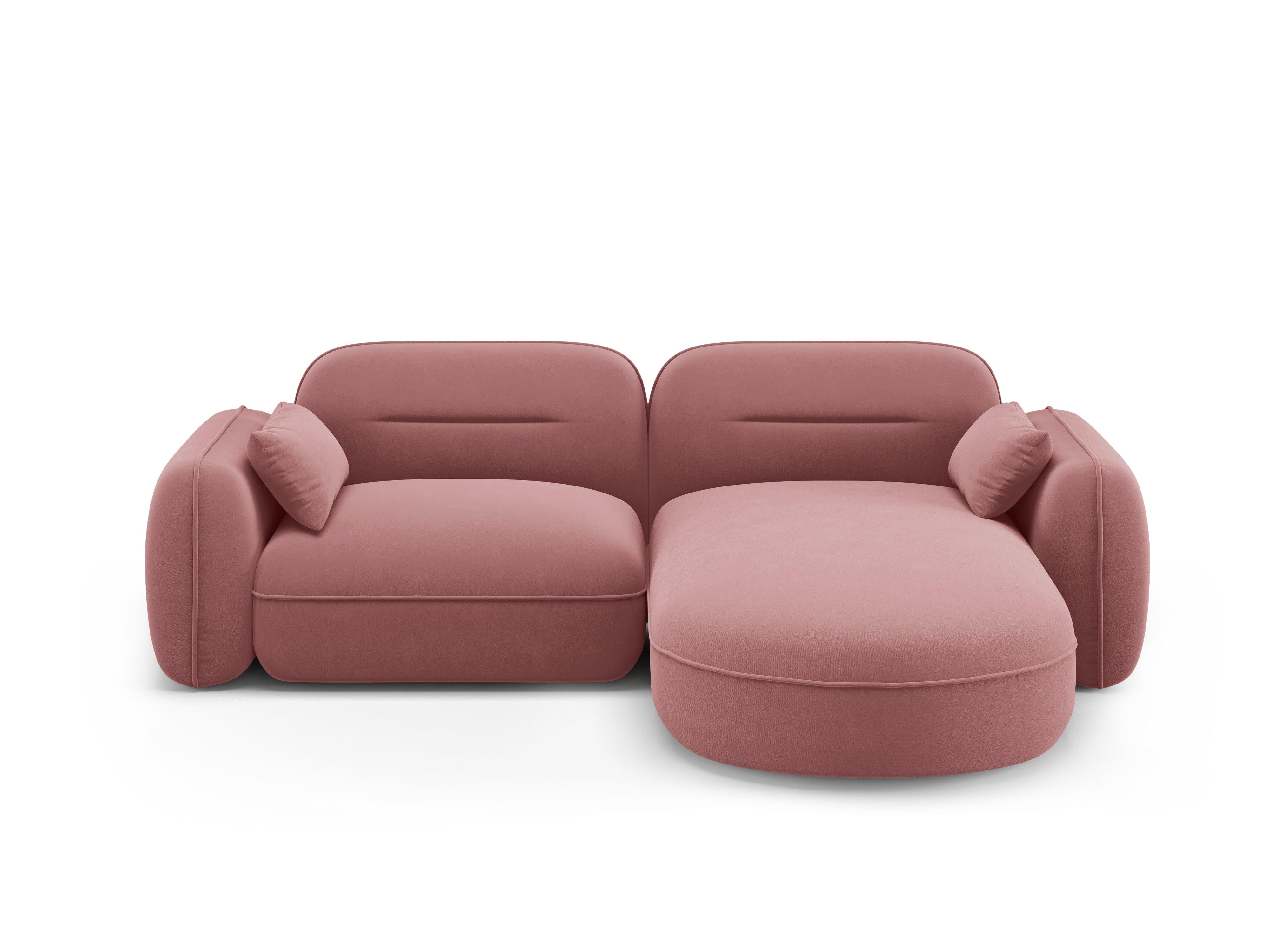 Narożnik modułowy aksamitny prawostronny 3-osobowy SYDNEY łososiowy Cosmopolitan Design Eye on Design