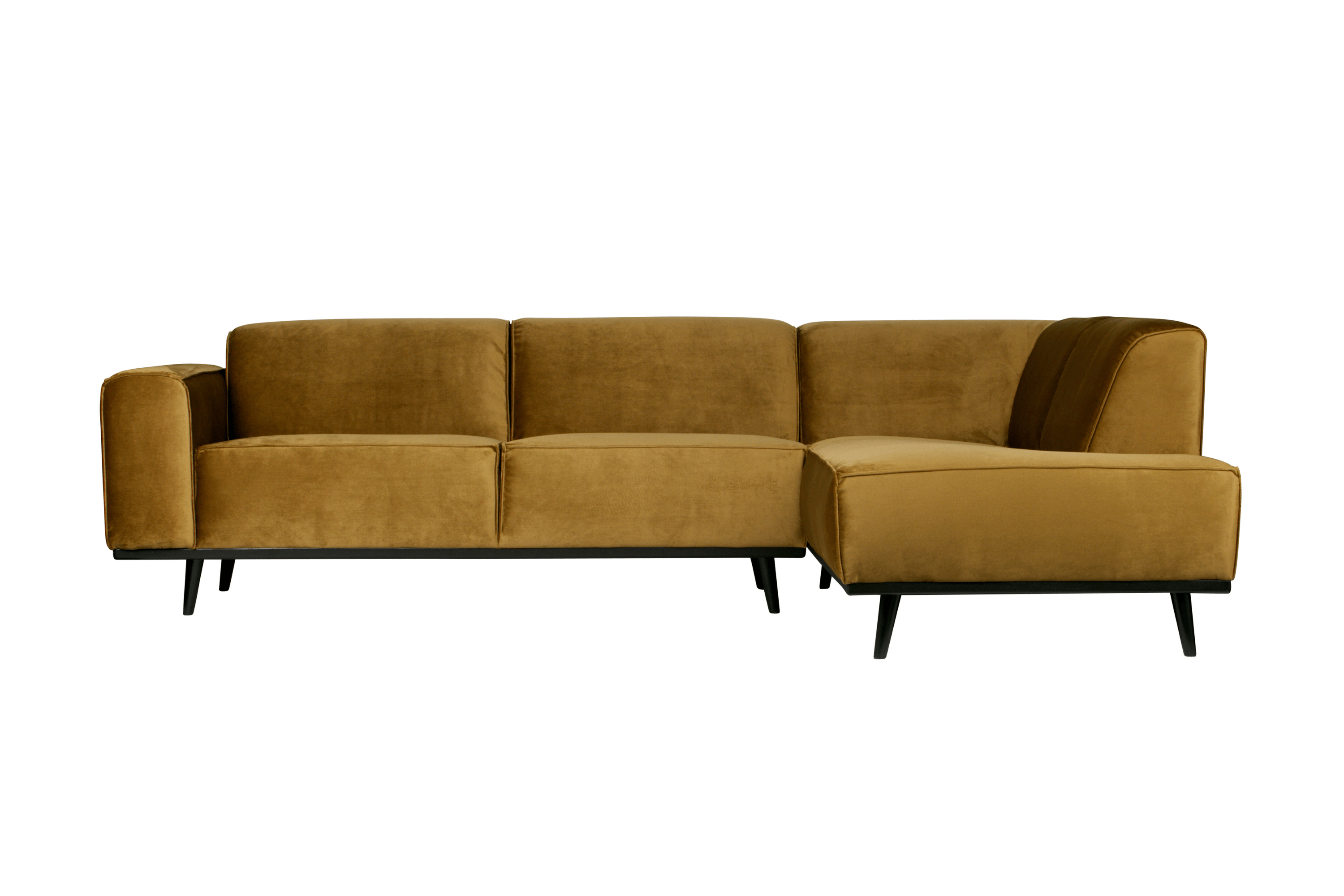 Narożnik aksamitny prawostronny STATEMENT miodowy Be Pure Eye on Design