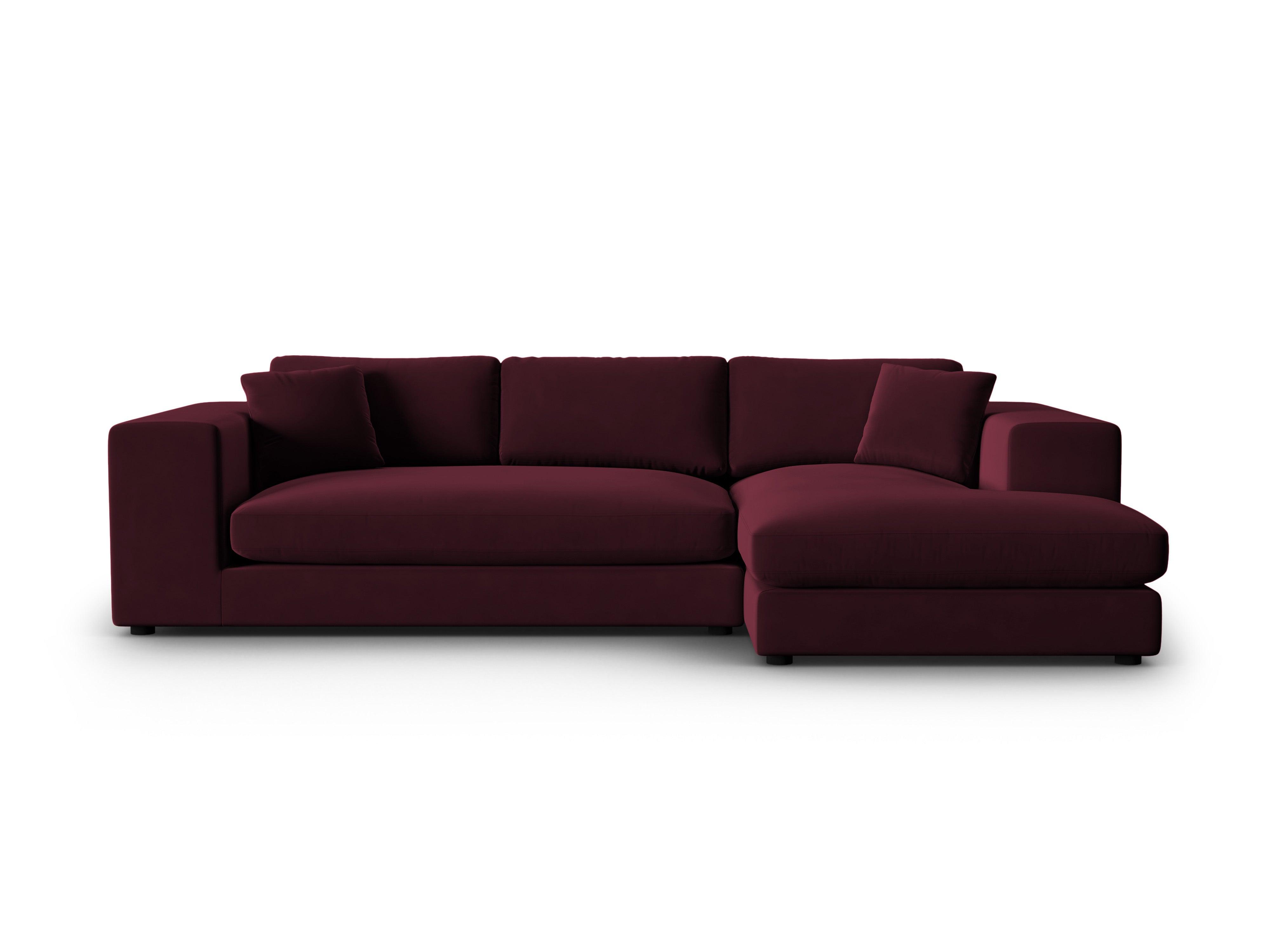 Narożnik aksamitny prawostronny TENDANCE burgundowy CXL by Christian Lacroix Eye on Design