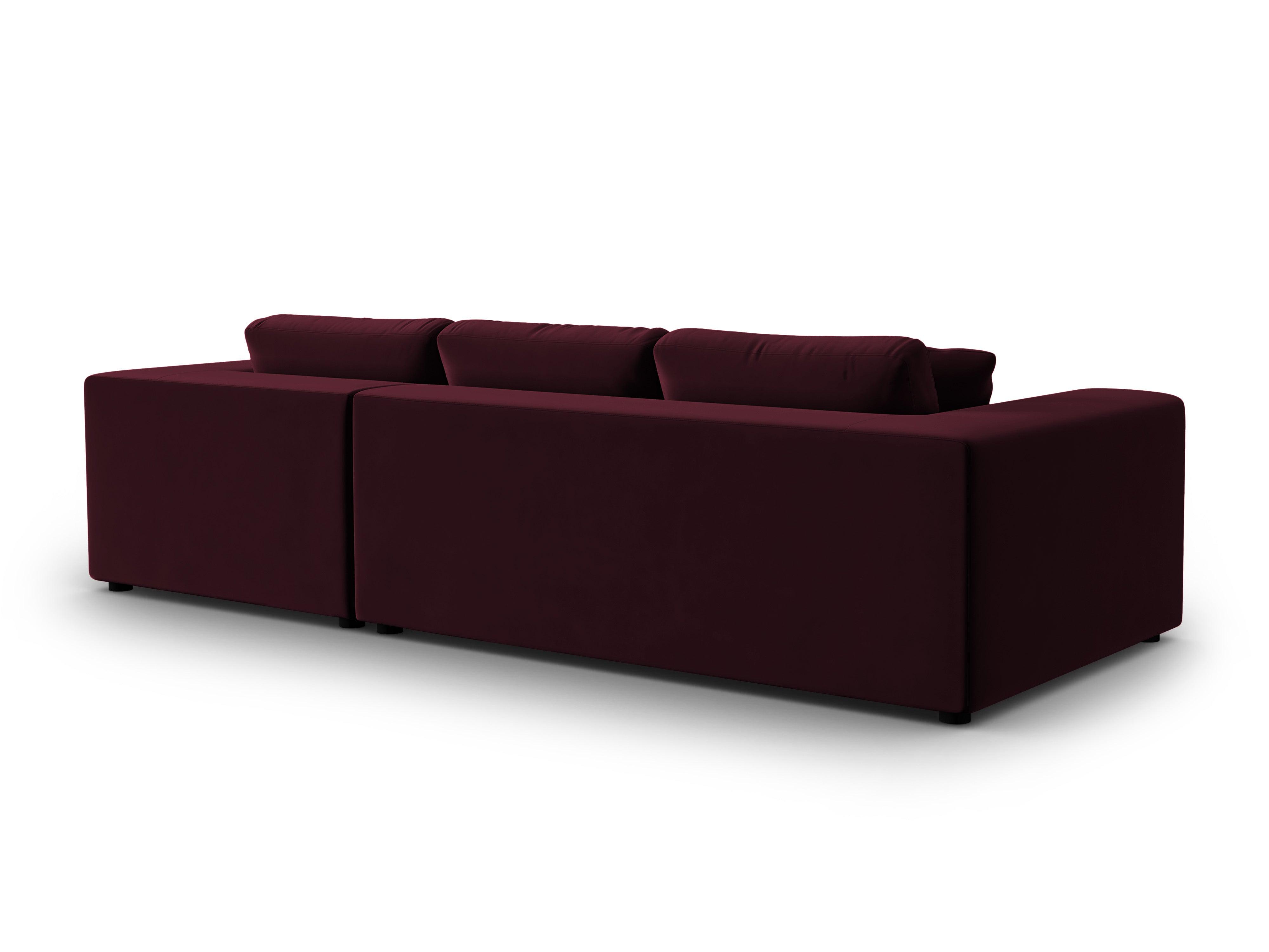 Narożnik aksamitny prawostronny TENDANCE burgundowy CXL by Christian Lacroix Eye on Design