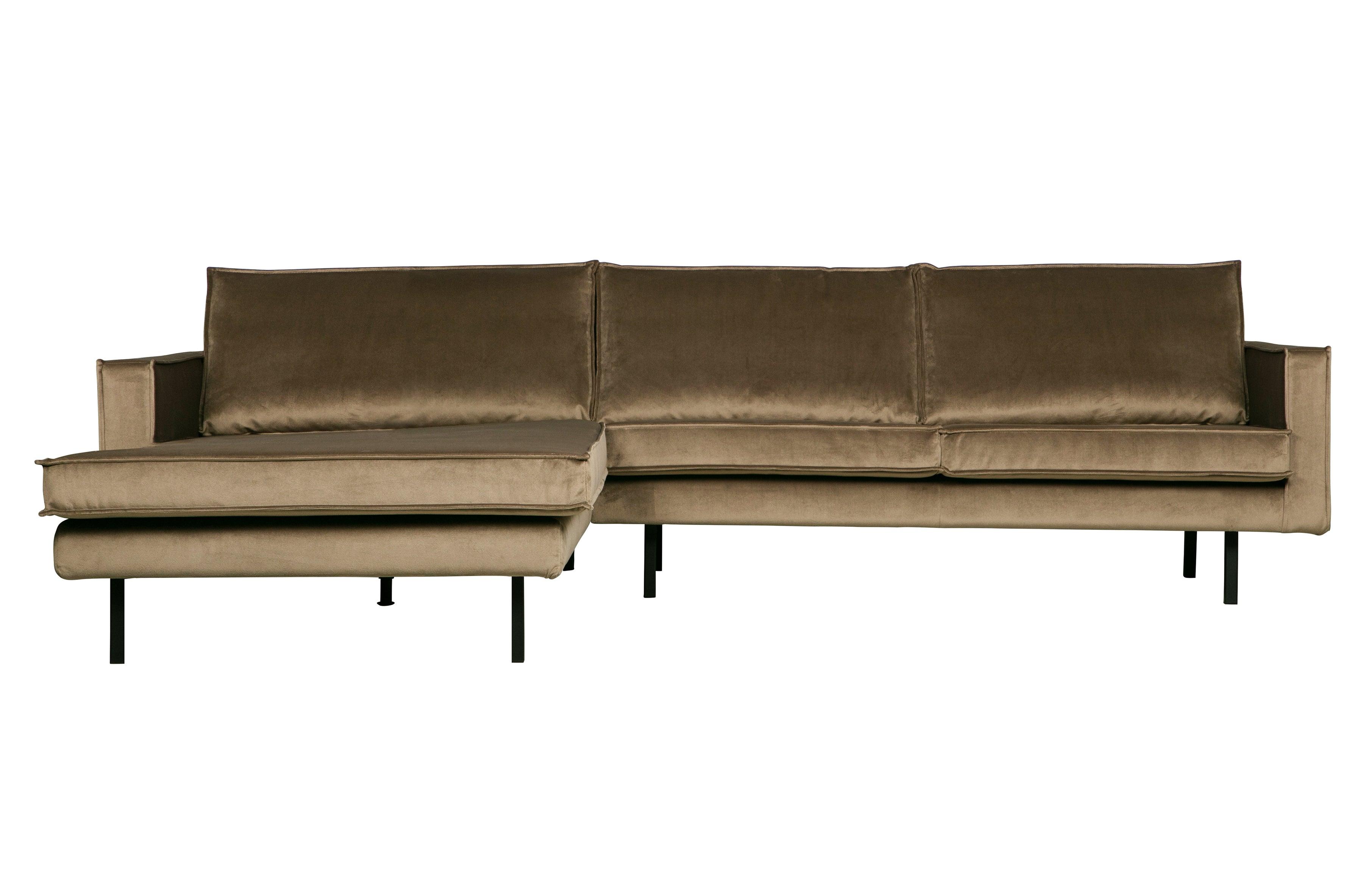 Narożnik lewostronny aksamitny RODEO taupe Be Pure Eye on Design