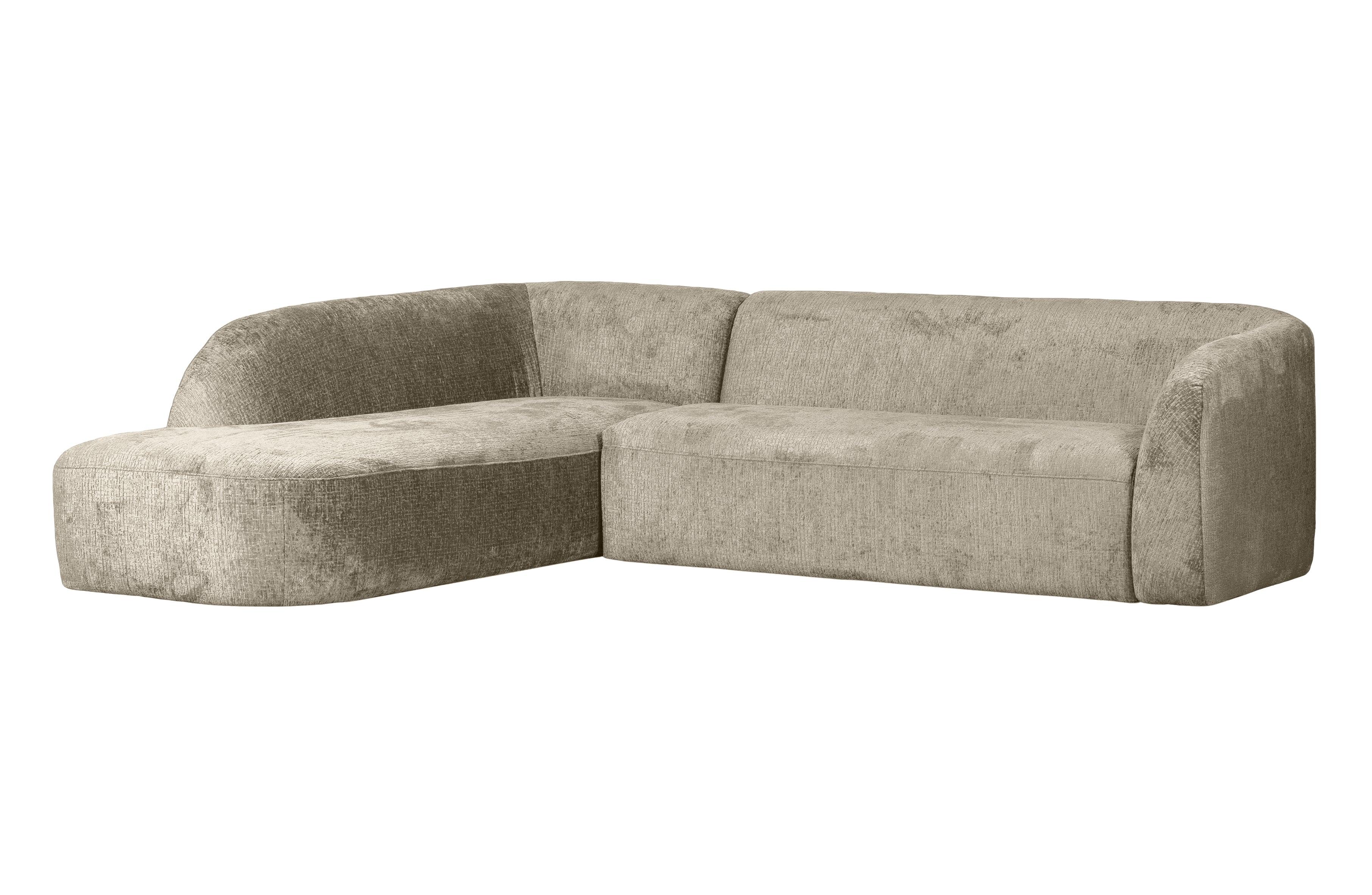 Narożnik lewostronny aksamitny SLOPING beżowy Be Pure Eye on Design