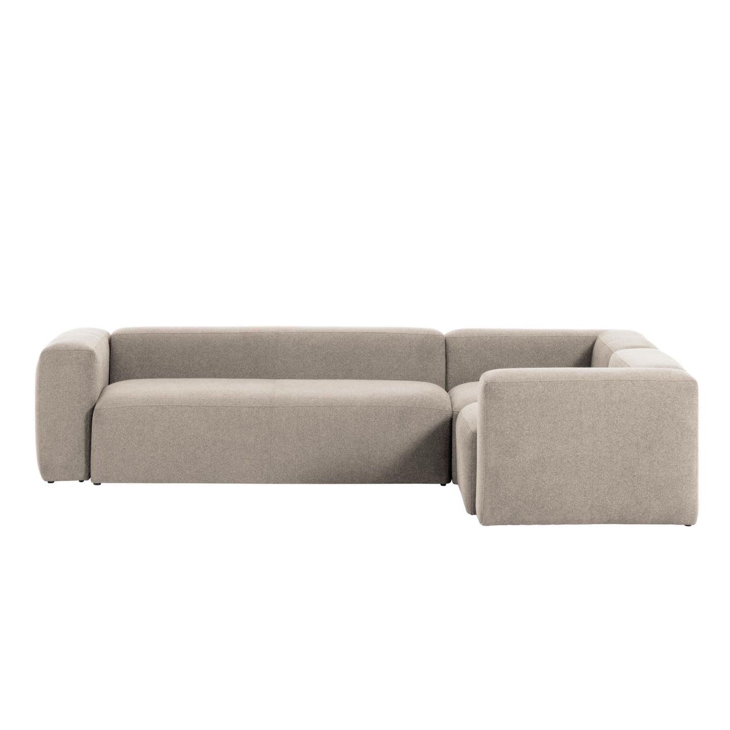 Narożnik modułowy 4-osobowy BLOK beżowy szenil La Forma Eye on Design