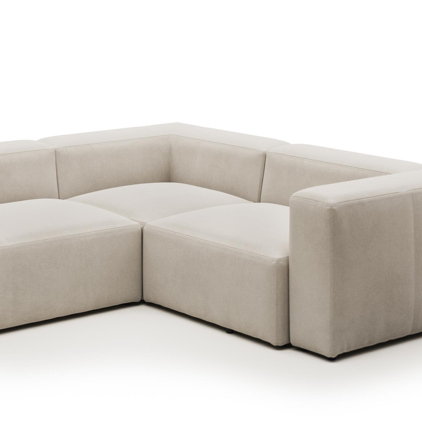 Narożnik modułowy 4-osobowy BLOK beżowy szenil La Forma Eye on Design