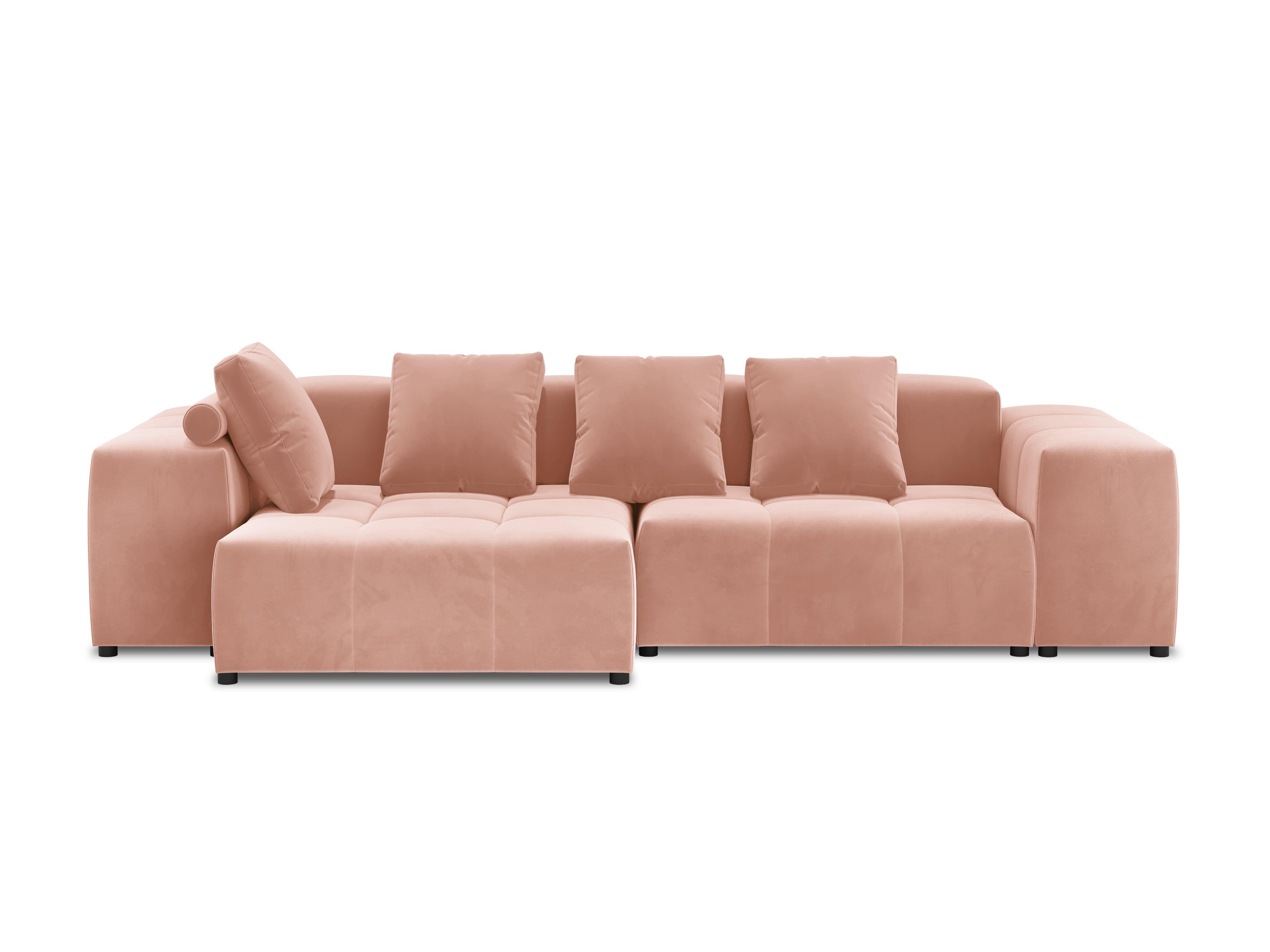 Narożnik modułowy aksamitny 4-osobowy ROME różowy Cosmopolitan Design Eye on Design