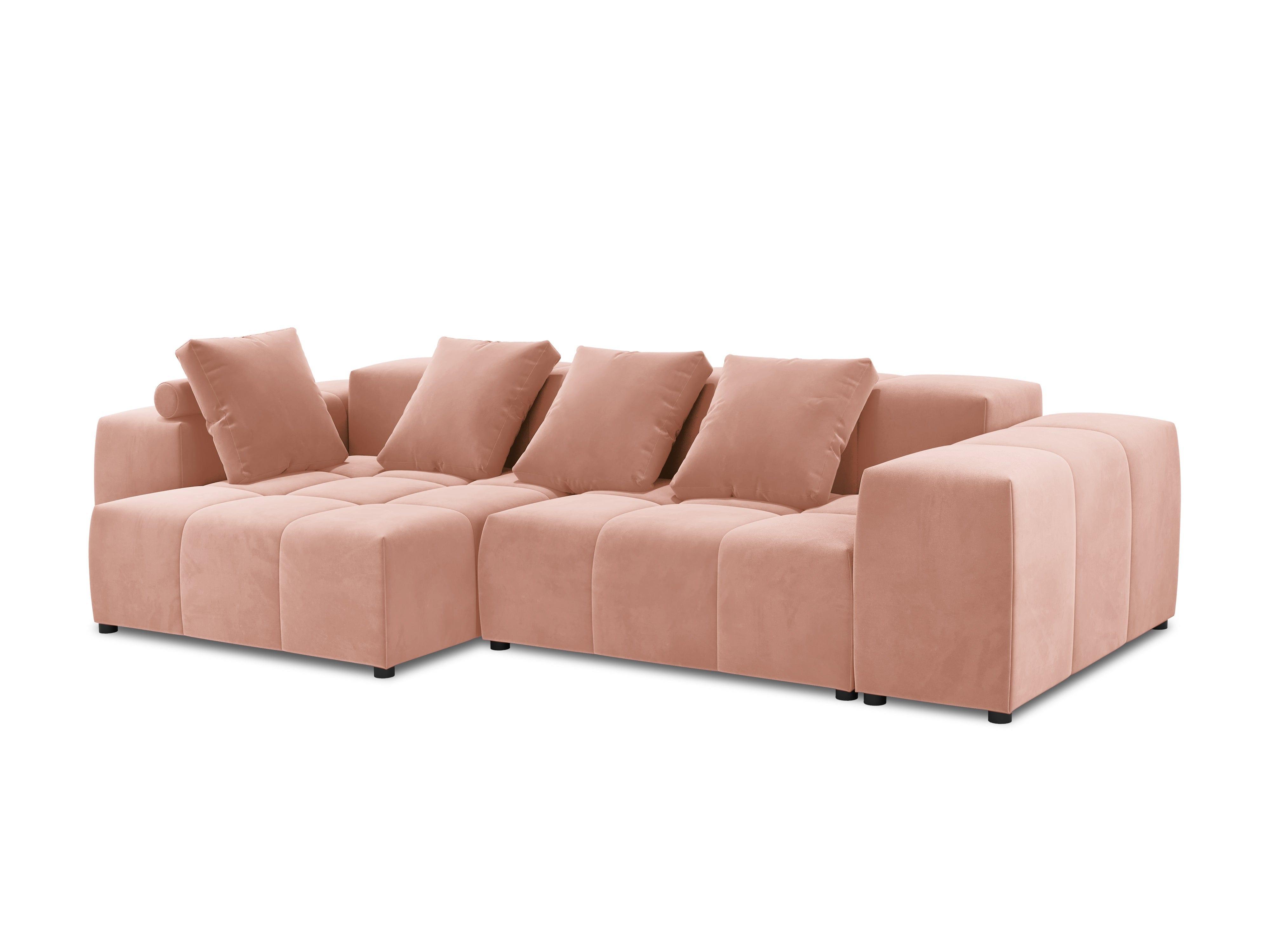 Narożnik modułowy aksamitny 4-osobowy ROME różowy Cosmopolitan Design Eye on Design