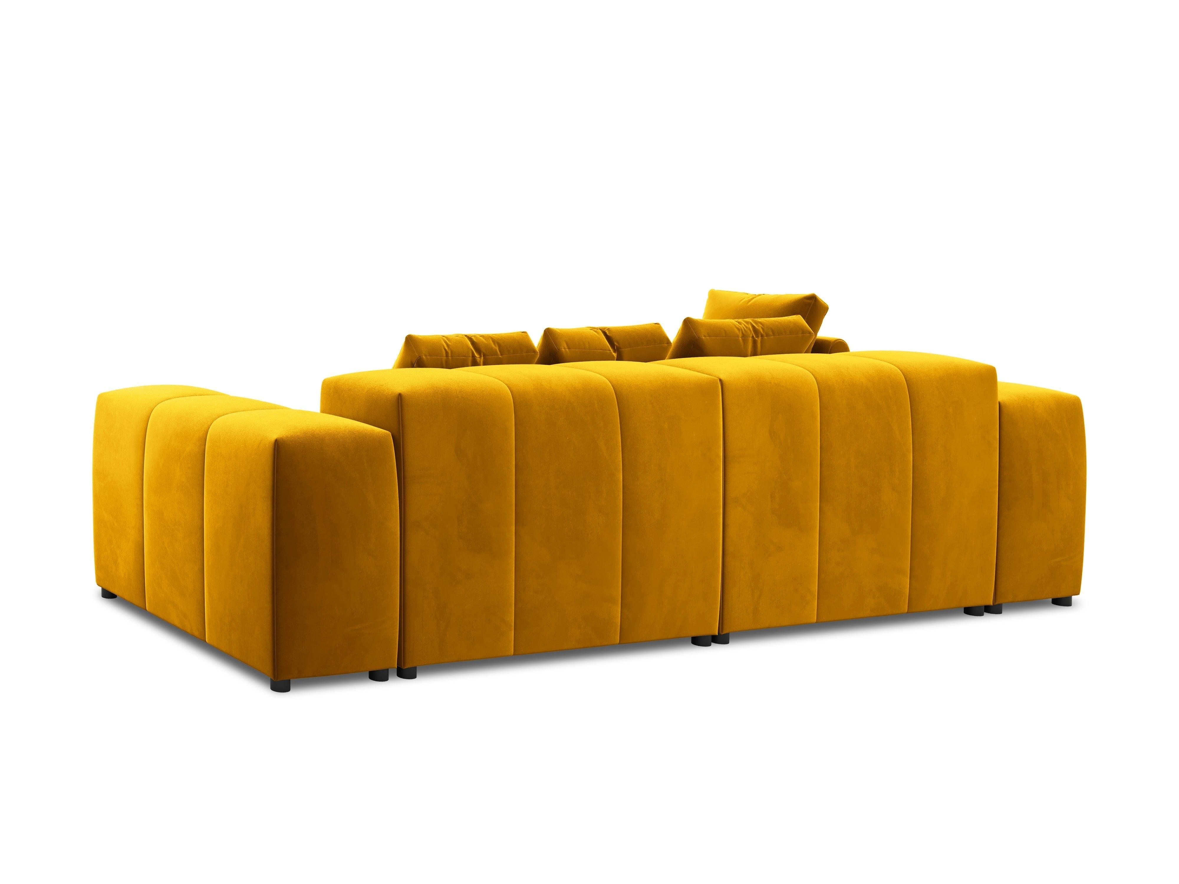 Narożnik modułowy aksamitny 4-osobowy ROME żółty Cosmopolitan Design Eye on Design