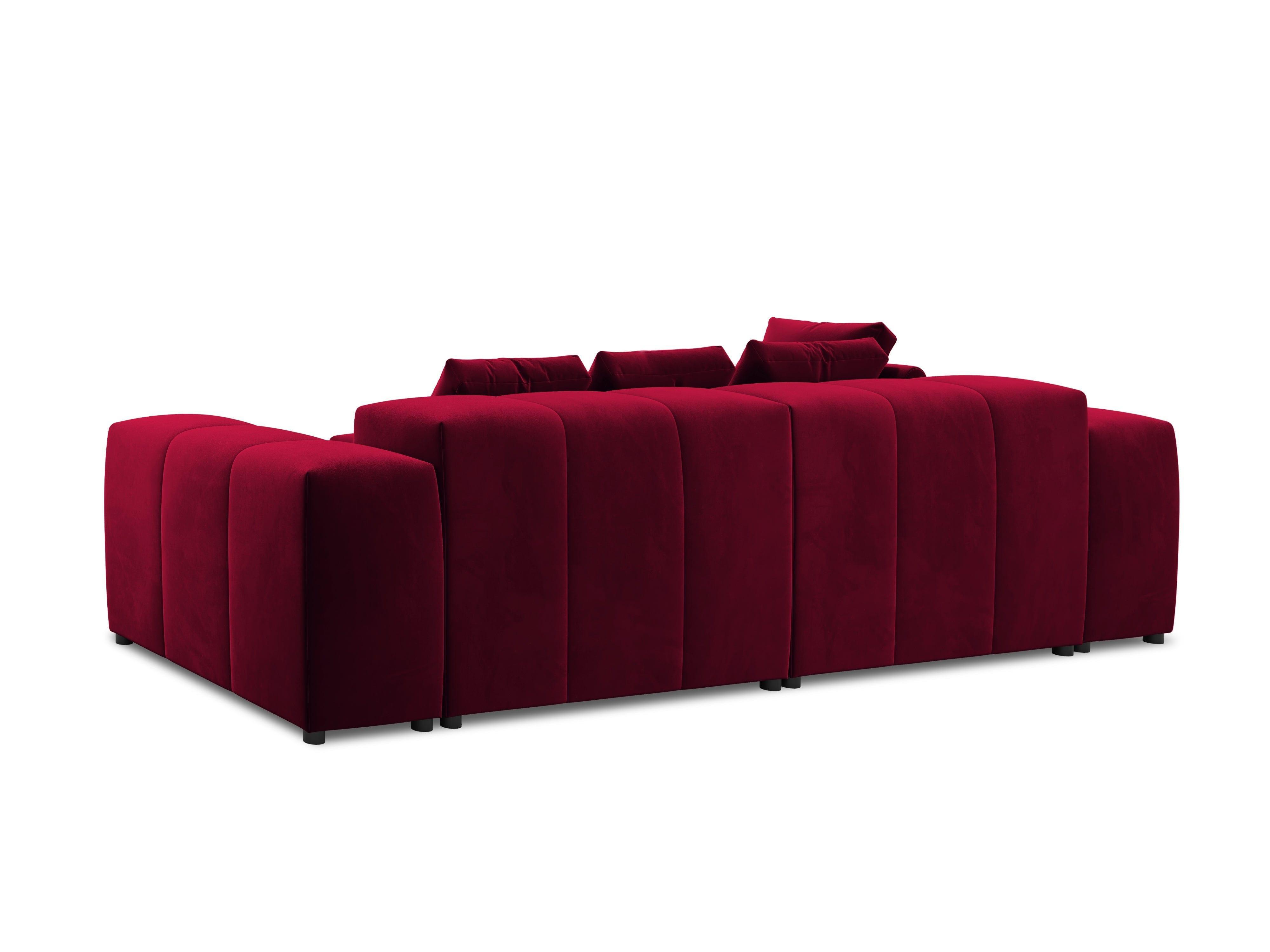 Narożnik modułowy aksamitny 5-osobowy ROME czerwony Cosmopolitan Design Eye on Design