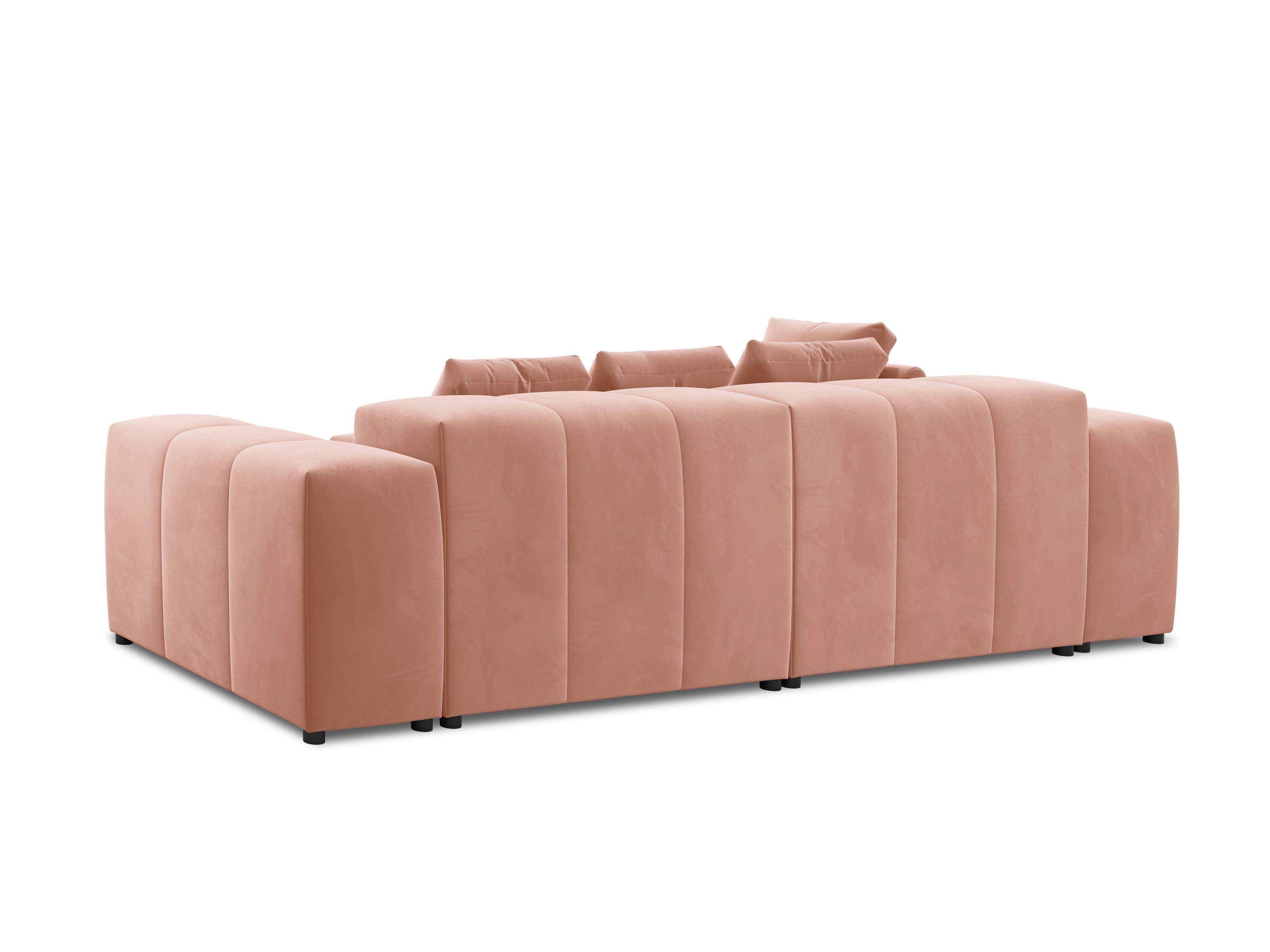 Narożnik modułowy aksamitny 5-osobowy ROME różowy Cosmopolitan Design Eye on Design