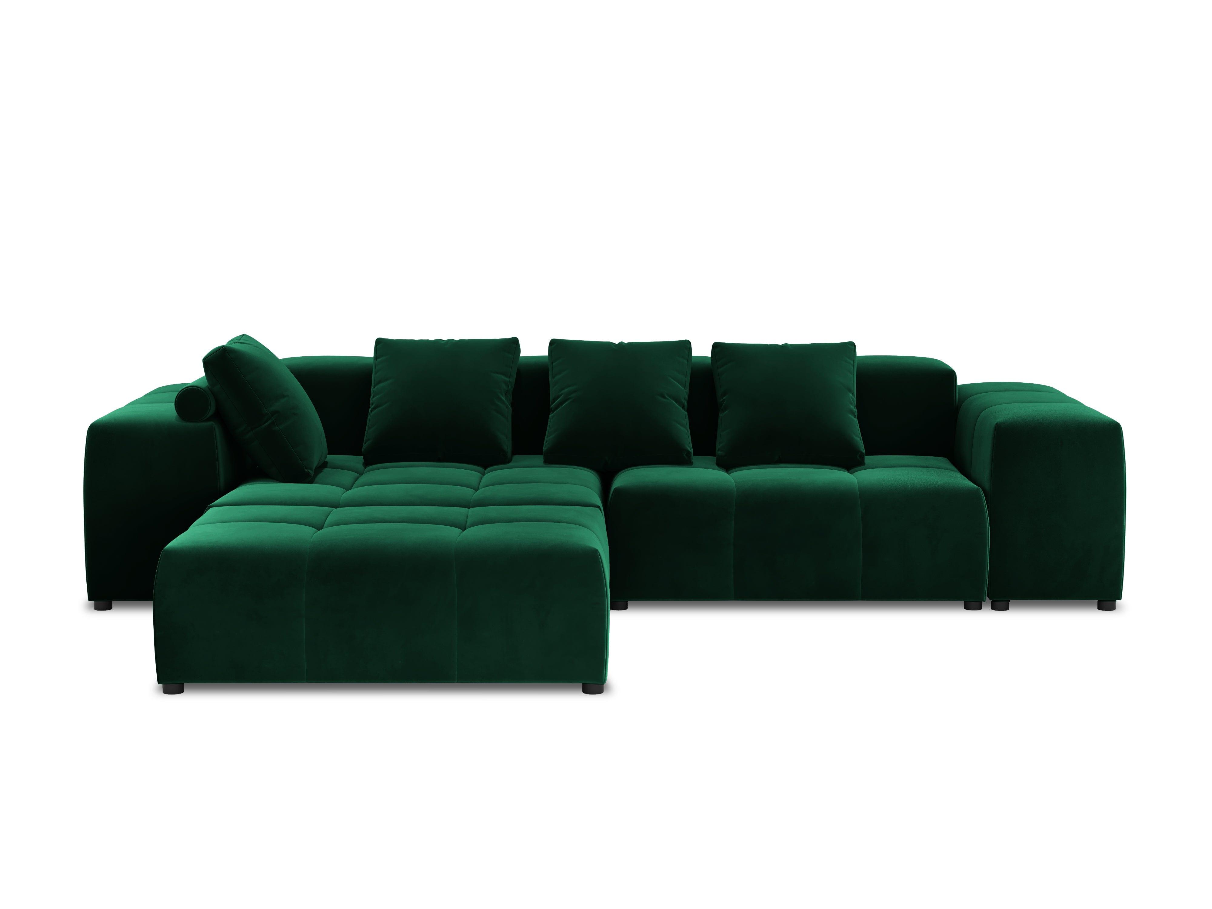 Narożnik modułowy aksamitny 5-osobowy ROME zielony Cosmopolitan Design Eye on Design