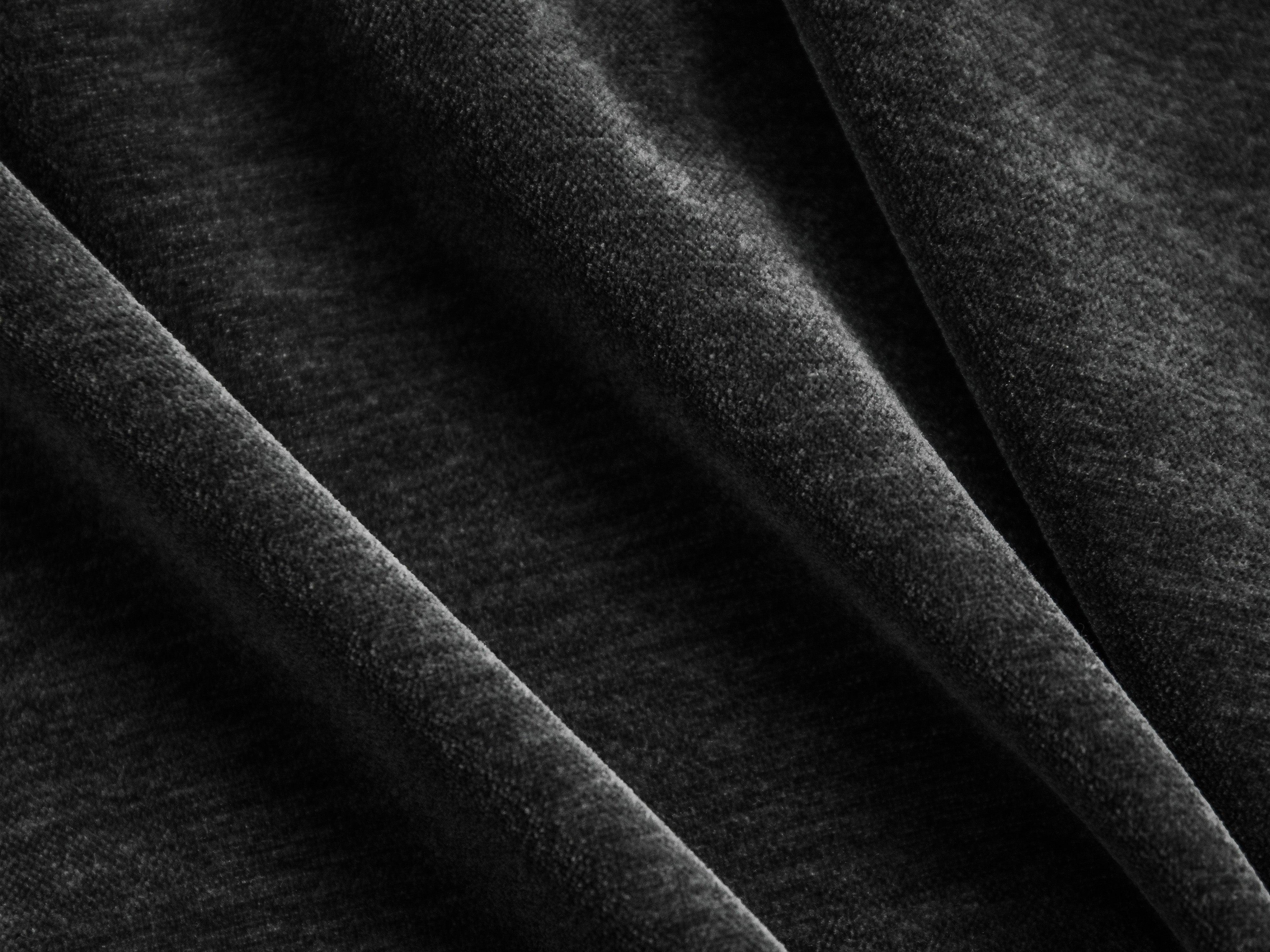 Narożnik w tkaninie szenilowej lewostronny otwarty LILY antracytowy Maison Heritage Eye on Design