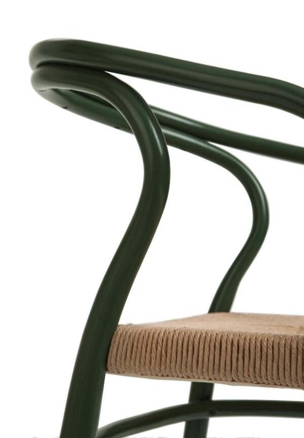 Nodo Corda B-1404 Stuhl Buche Wood mit einem geflochtenen Sitz