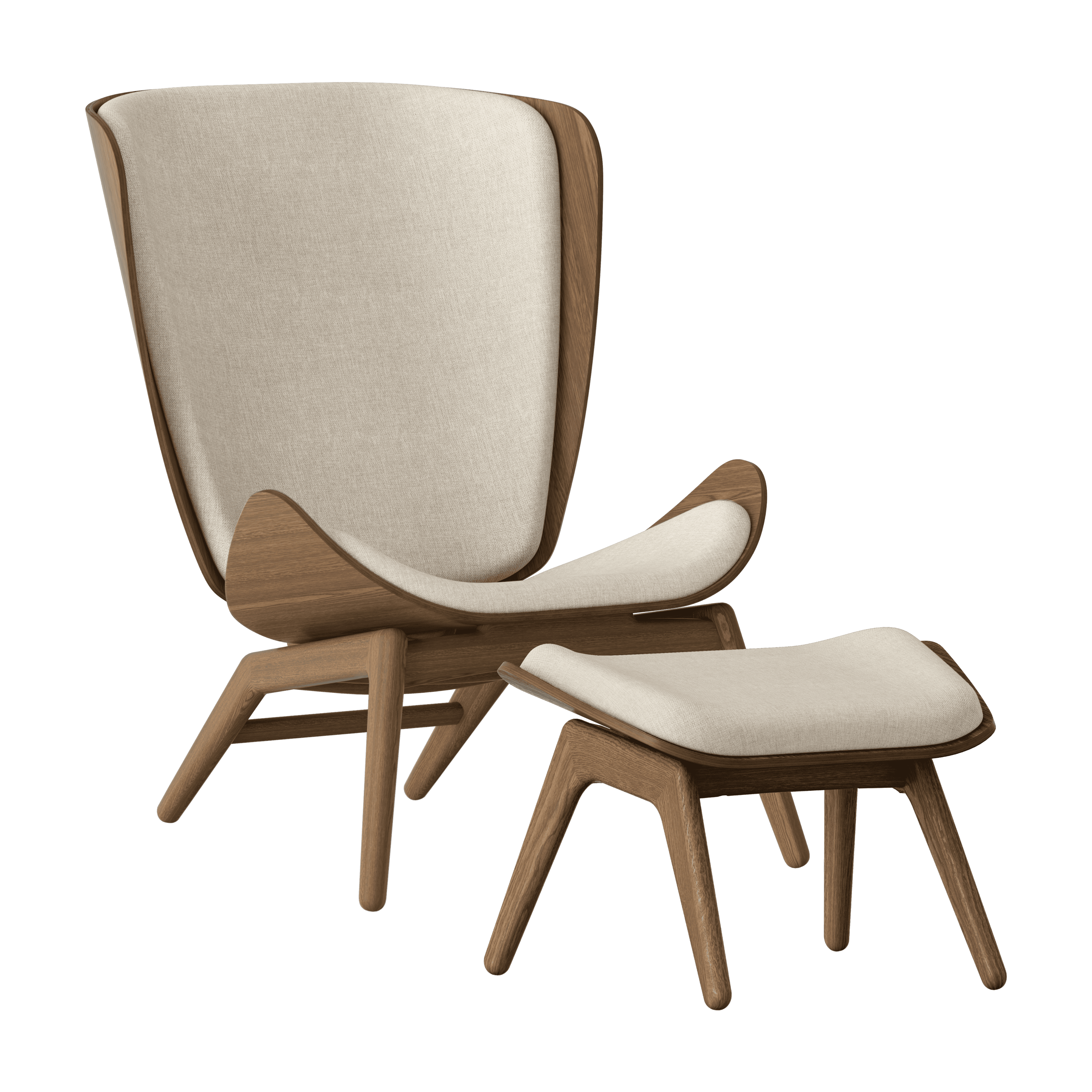 Podnóżek READER beżowy z ciemnodębową podstawą UMAGE Eye on Design