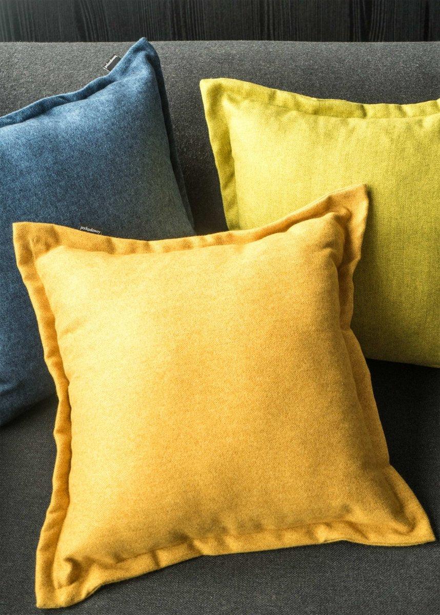Poduszka dekoracyjna TWEED żółty Poduszkowcy Eye on Design