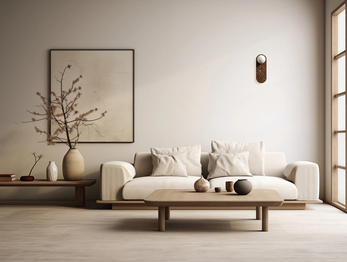 Wandlampe oval LEGRA braun