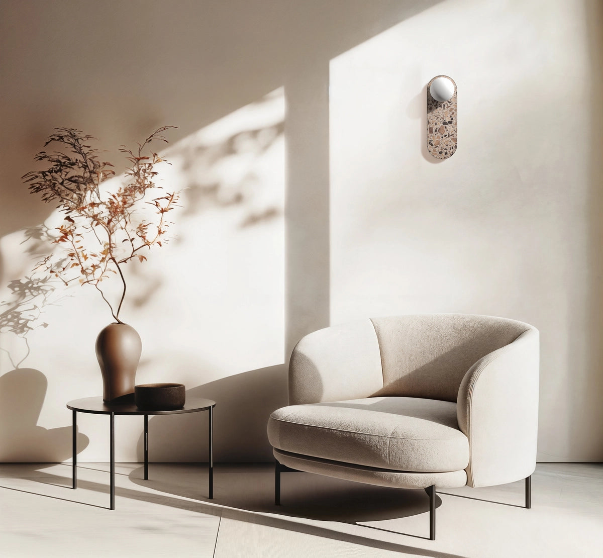 Ovaler Wandleuchte LEGRA creme