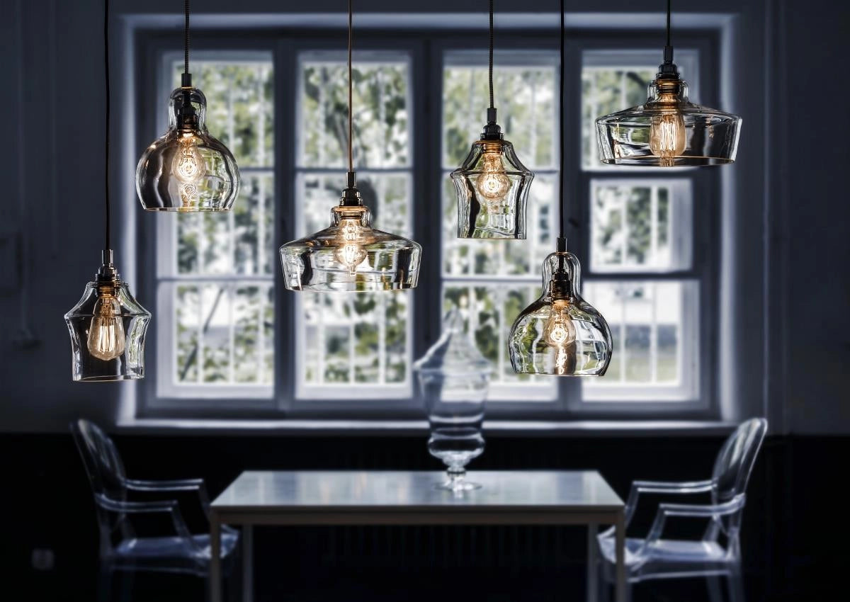 Lampa wisząca LONGIS I transparentny z chromowaną oprawą