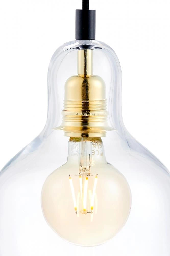 Lampa wisząca LONGIS I transparentny ze złotym