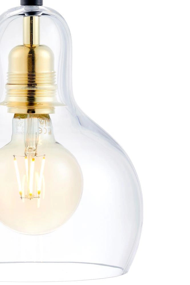 Lampa wisząca LONGIS I transparentny ze złotym