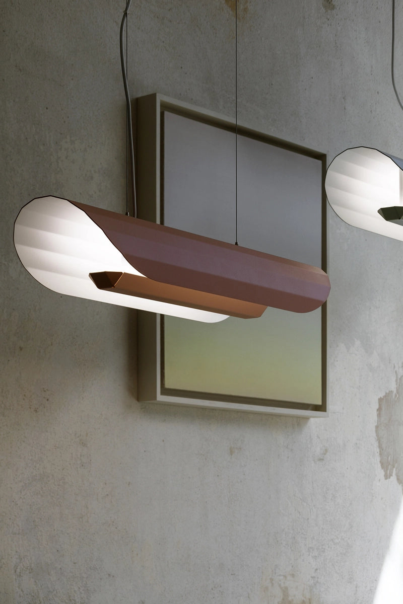 Lampa wisząca liniowa APOLIN złamany róż