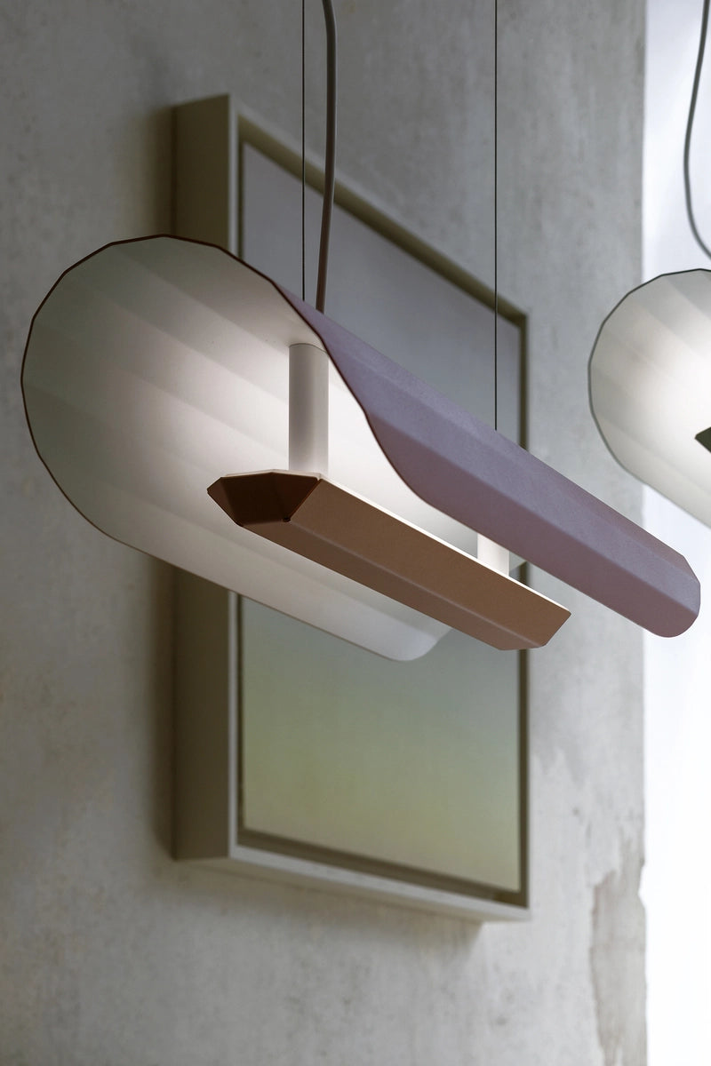 Lampa wisząca liniowa APOLIN złamany róż