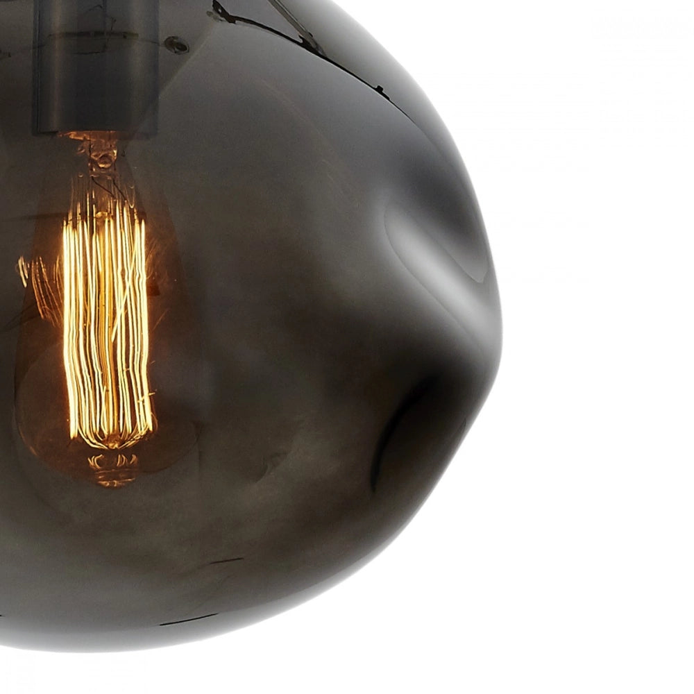 Lampa wisząca trzypunktowa AVIA 3 dymiony czarny z czarnym wykończeniem