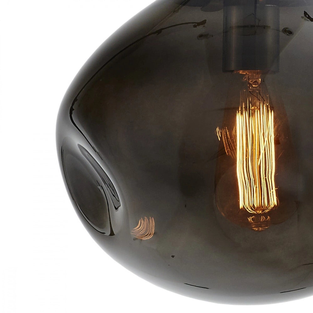 Lampa wisząca trzypunktowa AVIA 3 dymiony czarny z czarnym wykończeniem