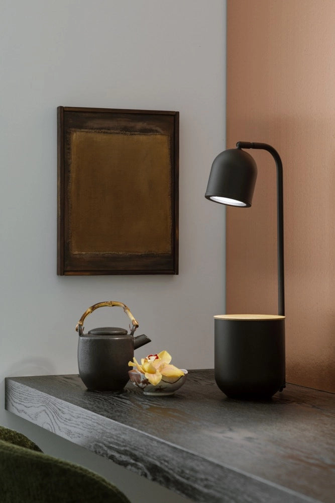 Schreibtischlampe BOTANICA WOOD schwarz