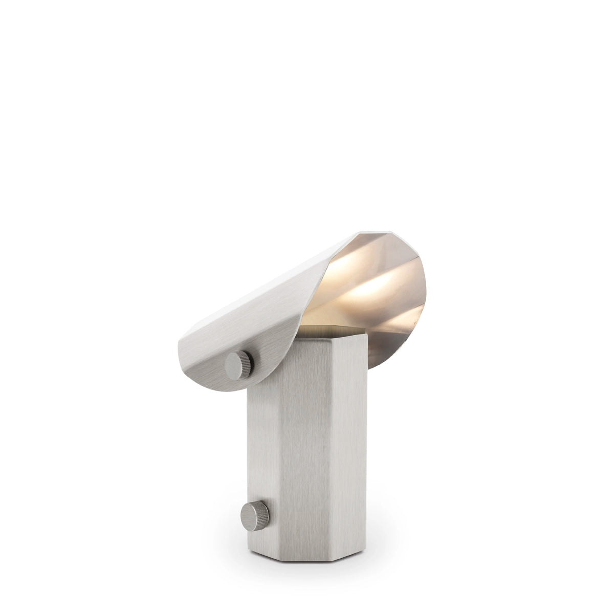 Tragbare Lampe APOLIN gebürsteter Stahl