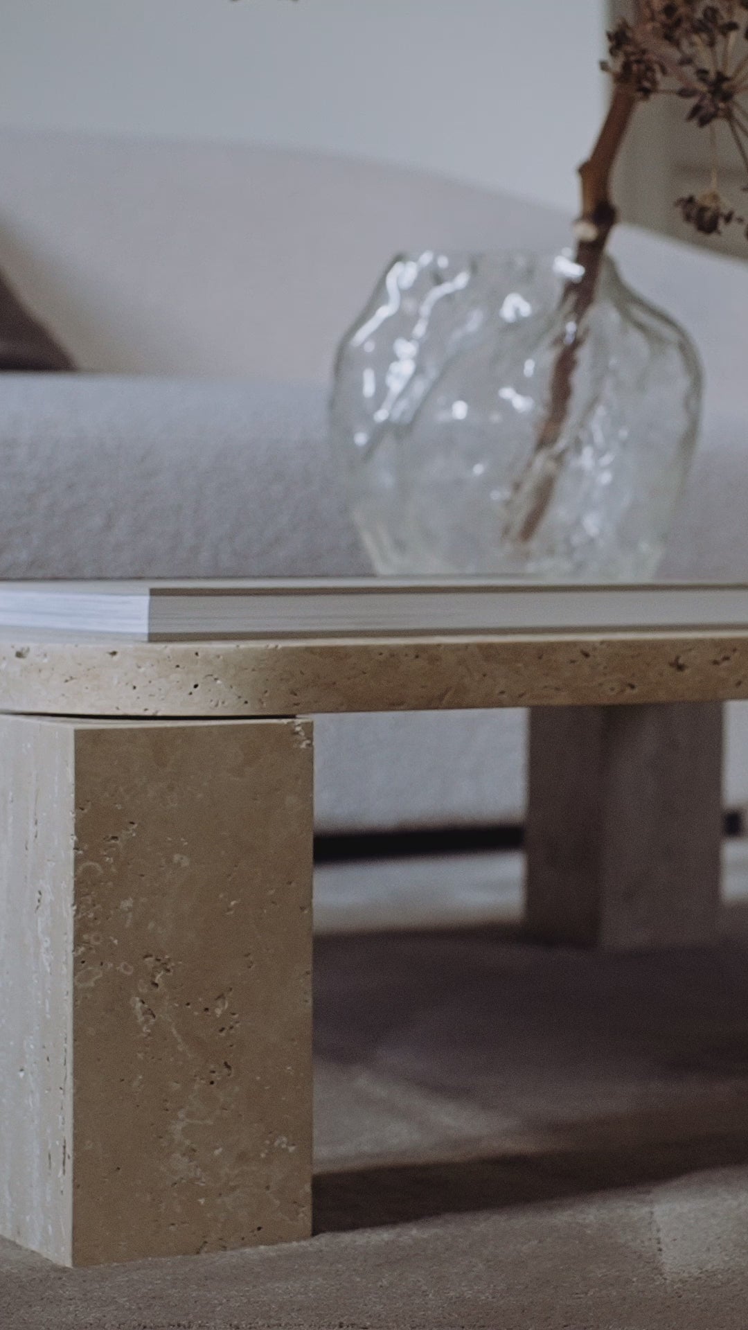 Coffee table Atlas travertine