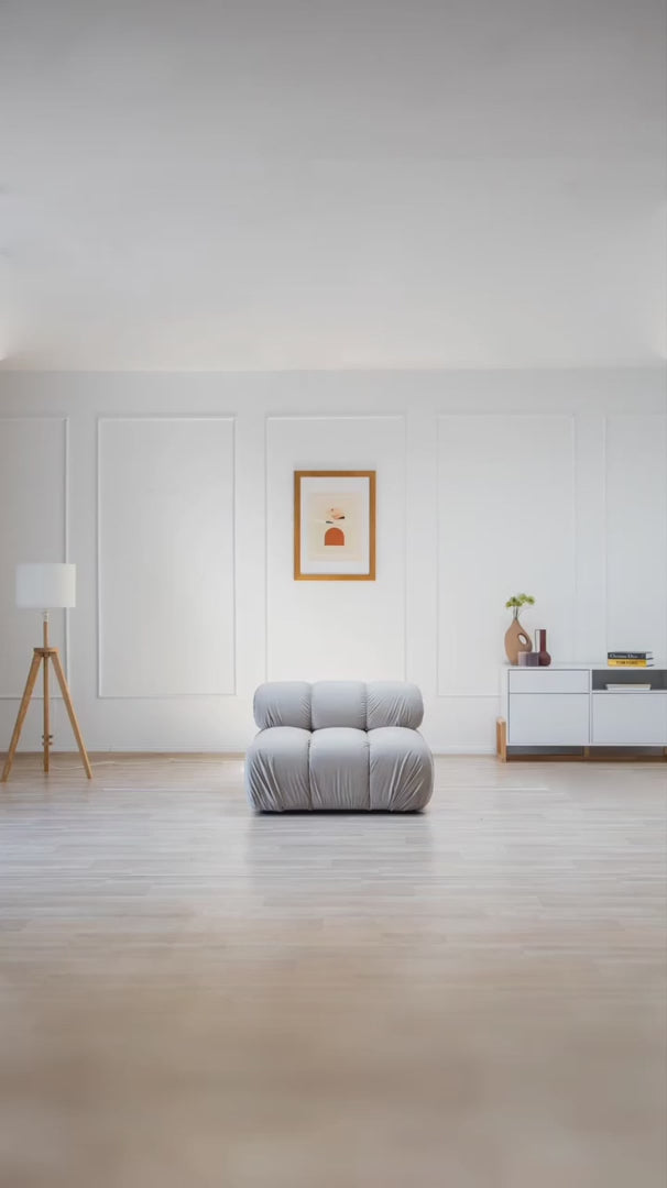 Sofa aksamitna 2-osobowa TROPEA ciemnoszary