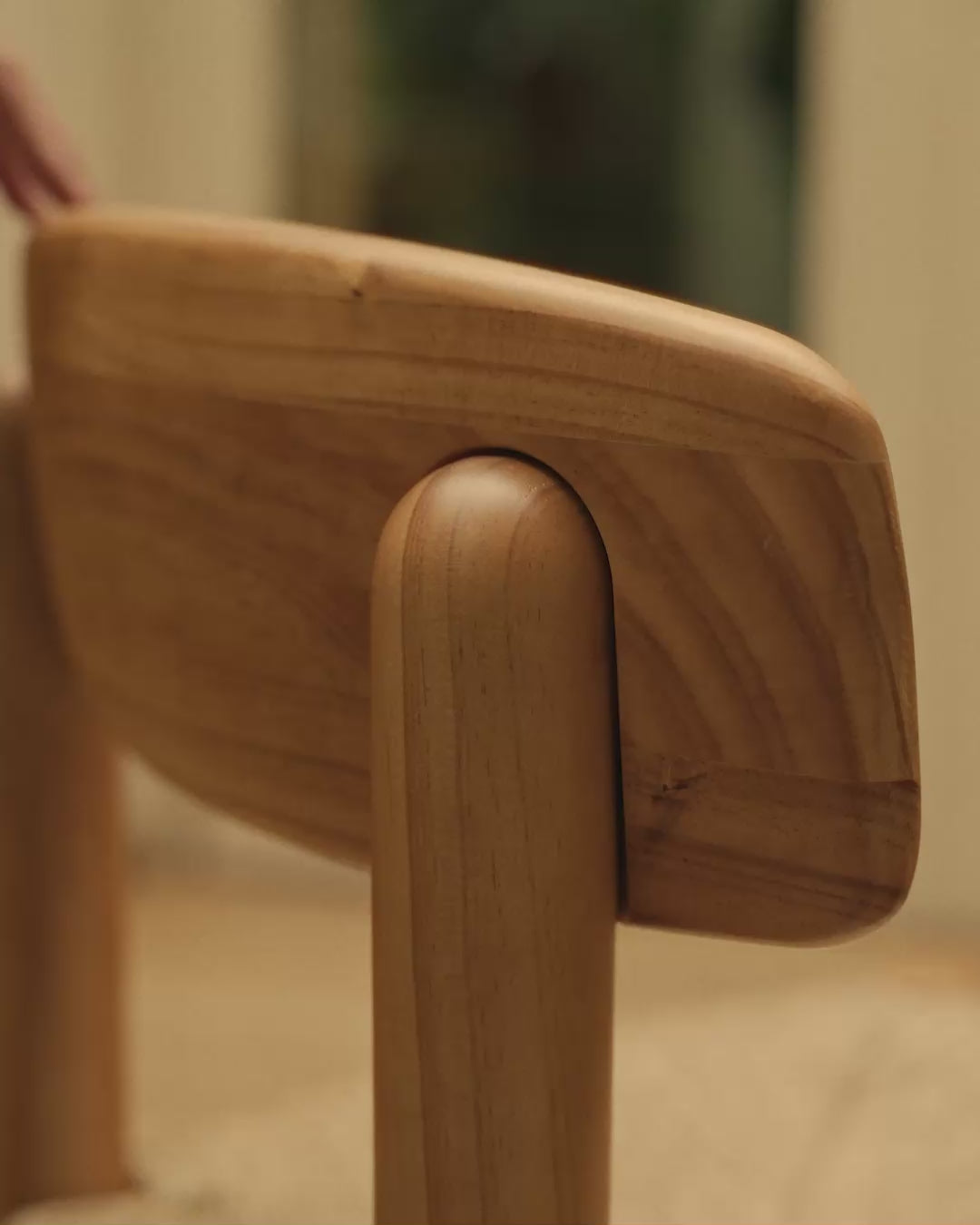 DAUMILLER chair in black pine wood with woven seat