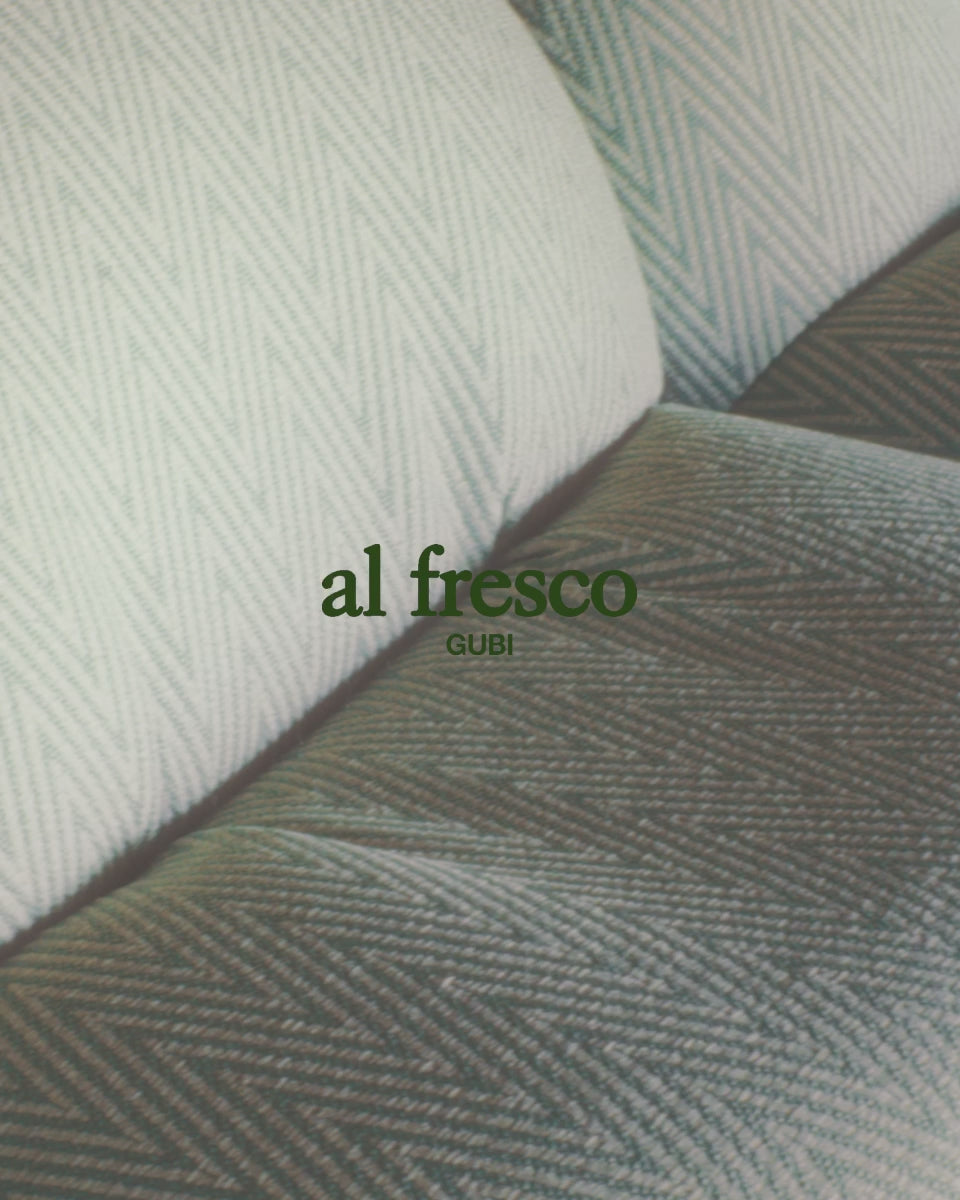 Outdoor armchair with armrests PACHA upholstered with a gold base