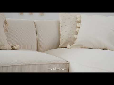 Sofa sztruksowa RUBY czarny