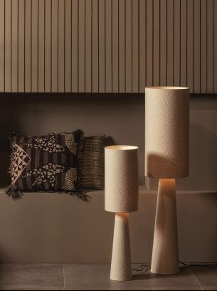 Loft floor lamp beige boucle