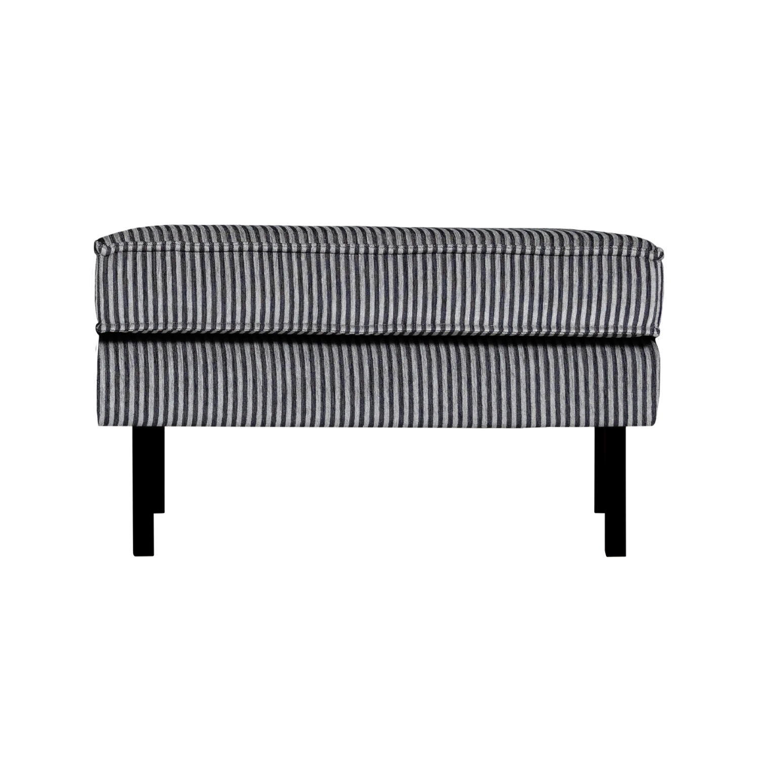 Black and white rodeo footrest with stripes