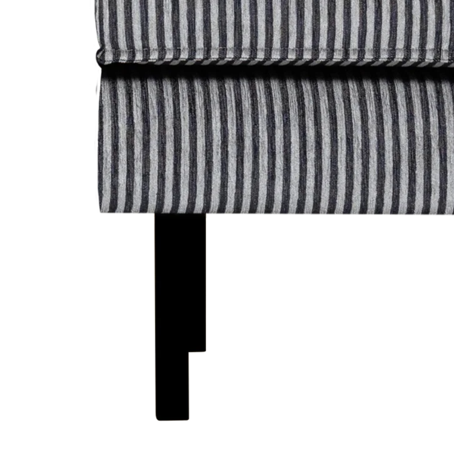 Black and white rodeo footrest with stripes